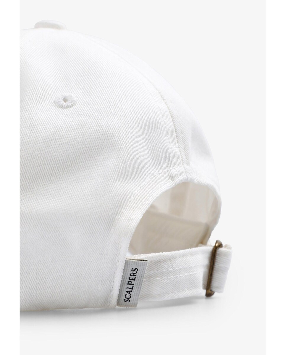 Boné Ajustável de Algodão Branco-4