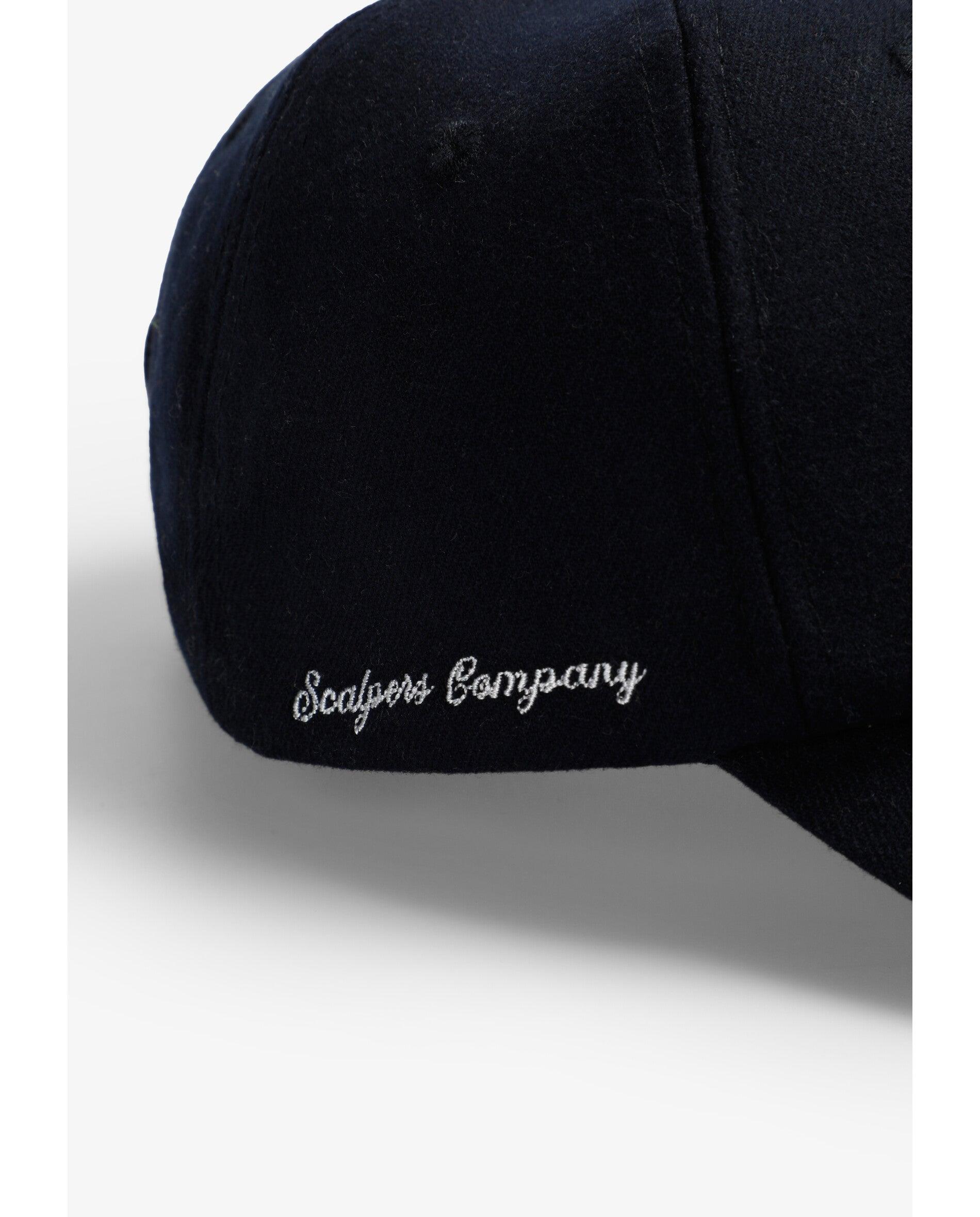 Boné Ajustável com Bordado Lateral Azul-marinho-3