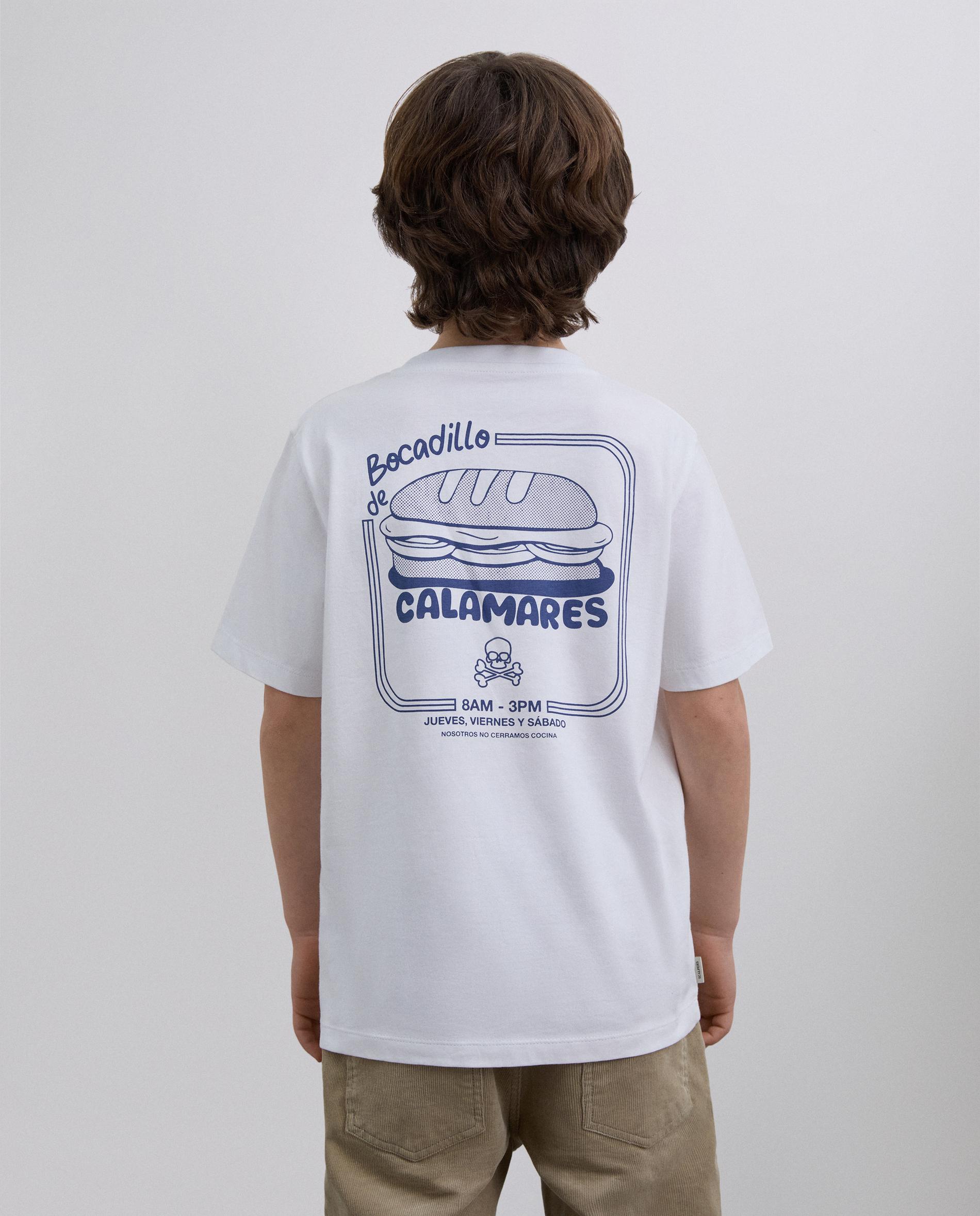 T-shirt Infantil de Manga Curta Regular Fit com Logo no Peito e Costas Scalpers Branco-2