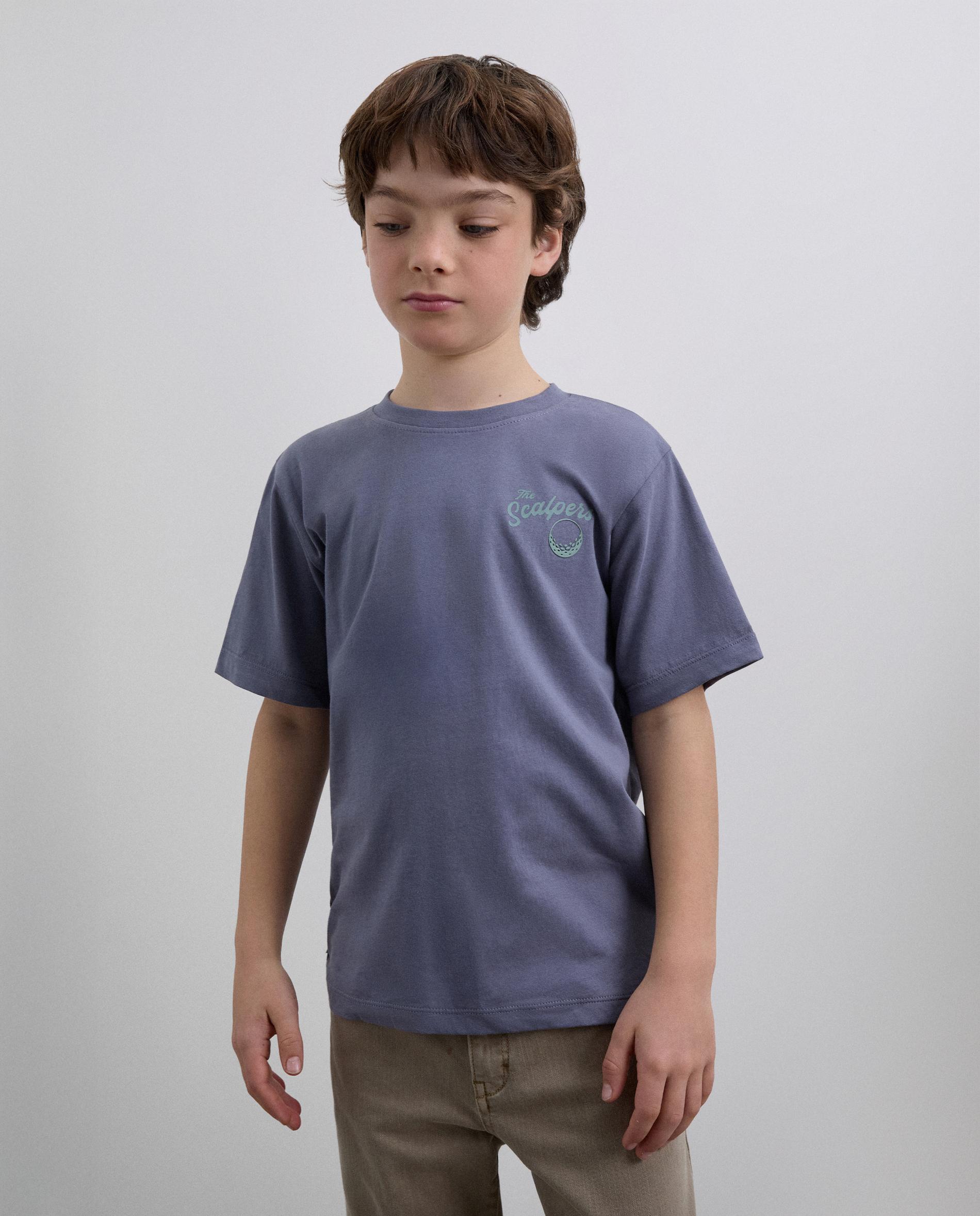 T-shirt Regular Fit de Manga Curta Scalpers Azul-1