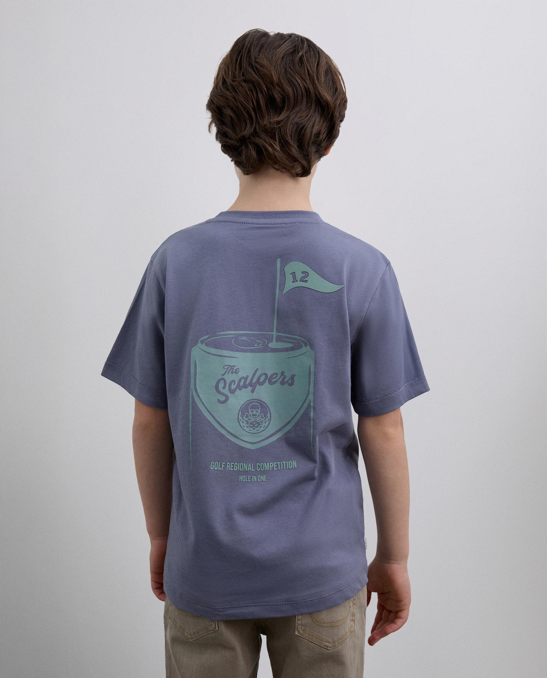 T-shirt Regular Fit de Manga Curta Scalpers Azul-2
