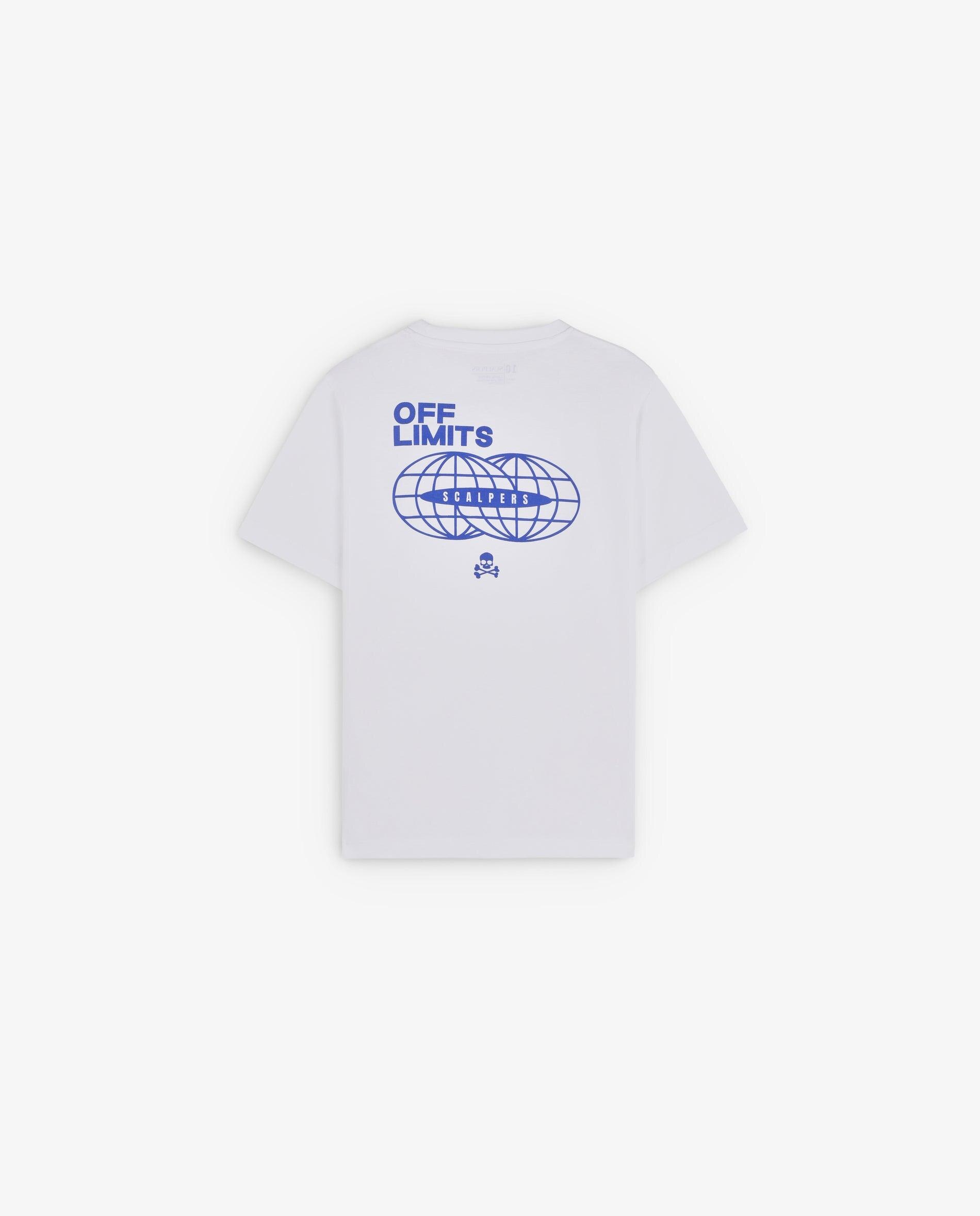 T-shirt Infantil de Manga Curta em Algodão Orgânico Scalpers Branco-6