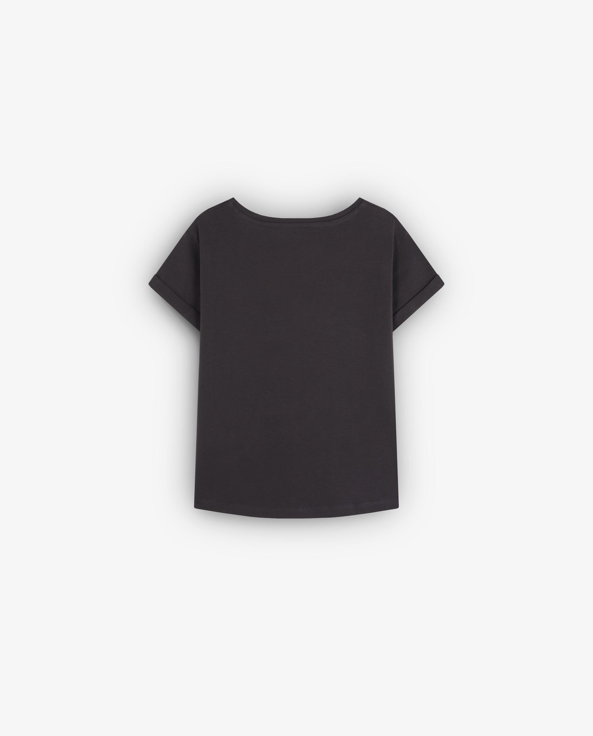 T-shirt Infantil de Algodão com Estampado Frontal Scalpers Cinzento-5