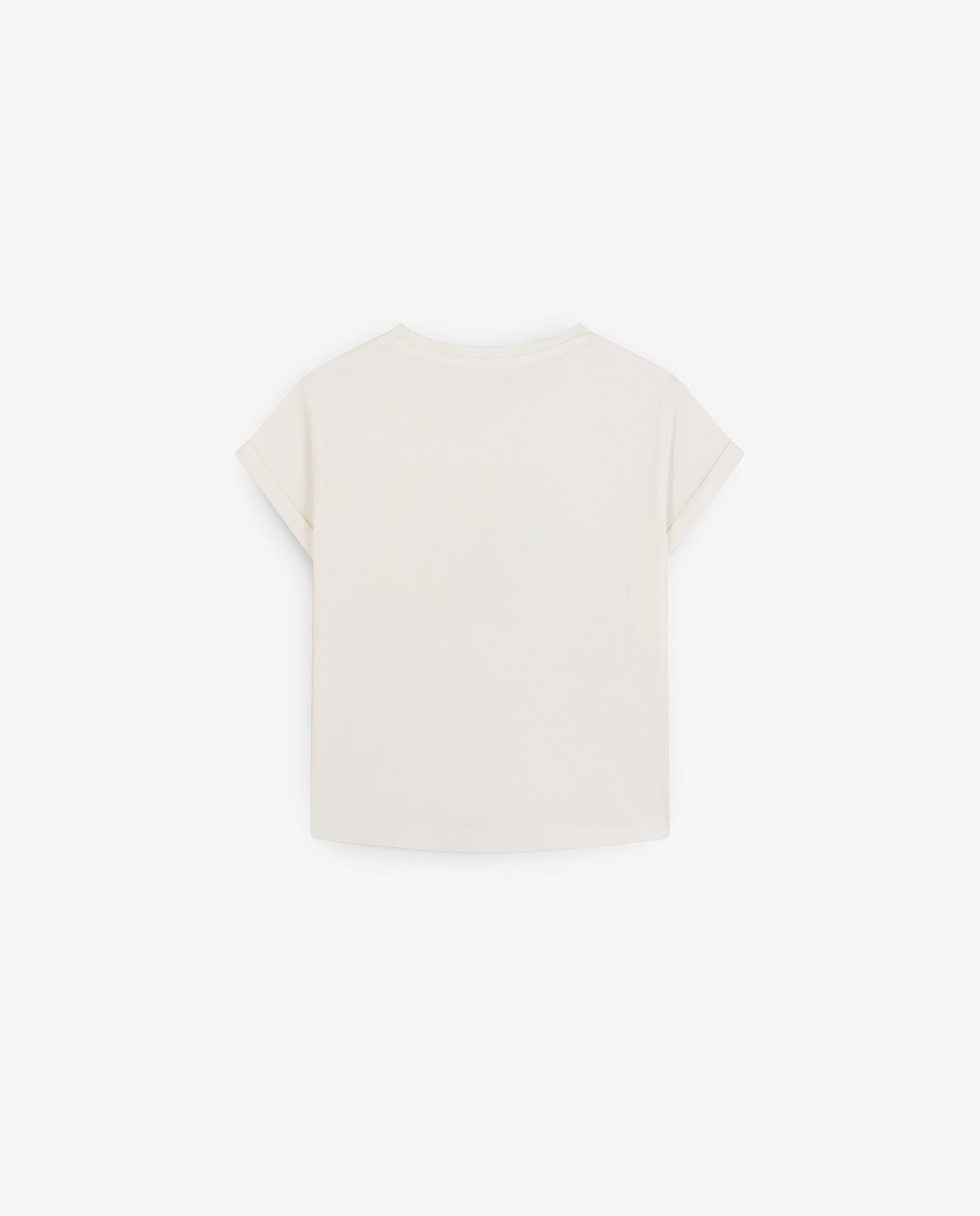 T-shirt Infantil de Manga Curta de Algodão Scalpers Branco-6