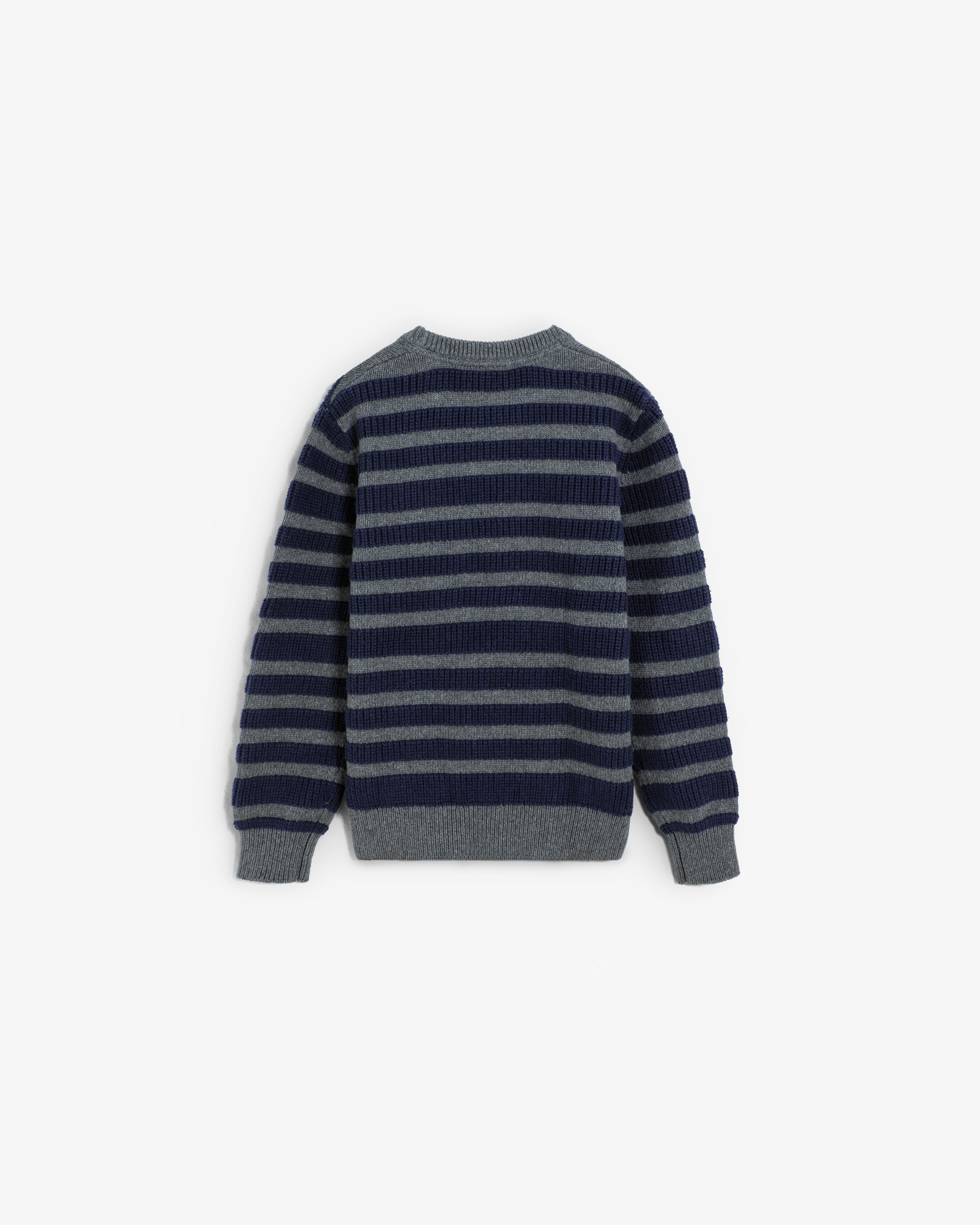 Camisola Infantil de Algodão com Estampado às Riscas Scalpers Azul-marinho-6
