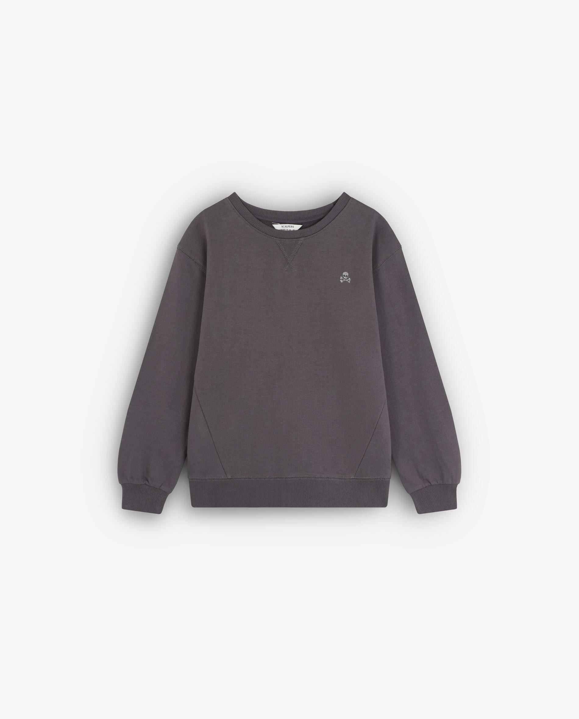 Sweatshirt sem Capuz Infantil com Estampado Posterior Scalpers Antracite-4