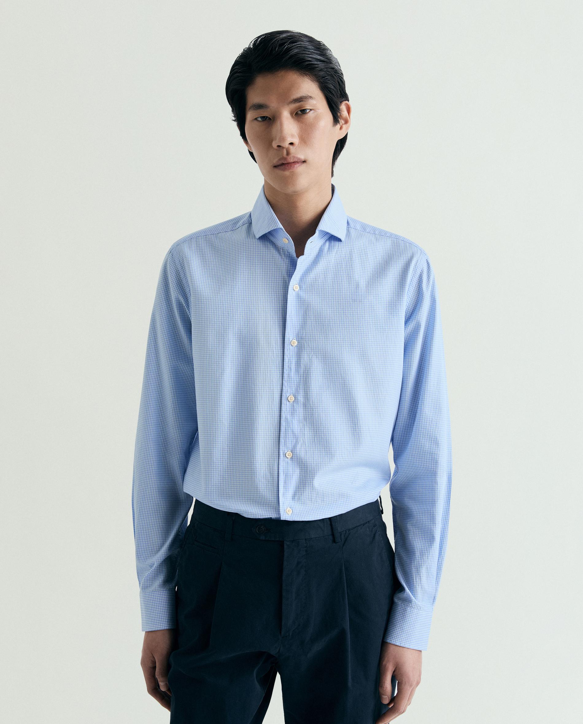 Imagem 0 de Camisa Aos Quadrados Regular de Manga Comprida