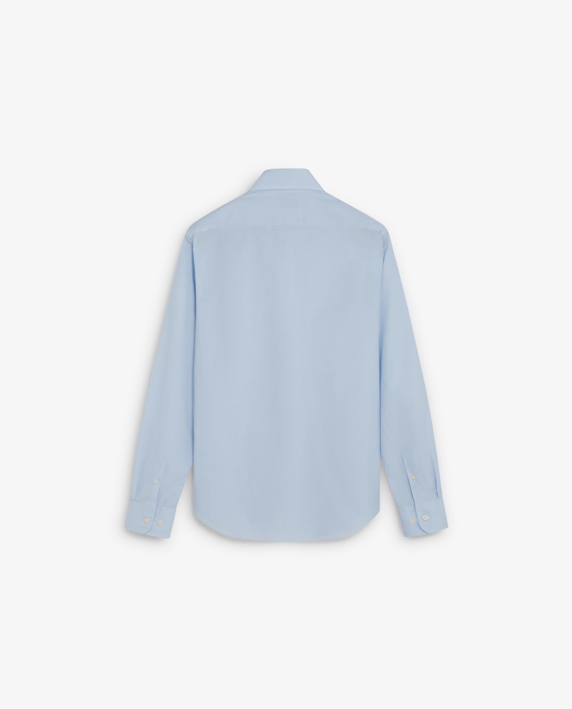Camisa Regular Às Riscas Azul-claro-7