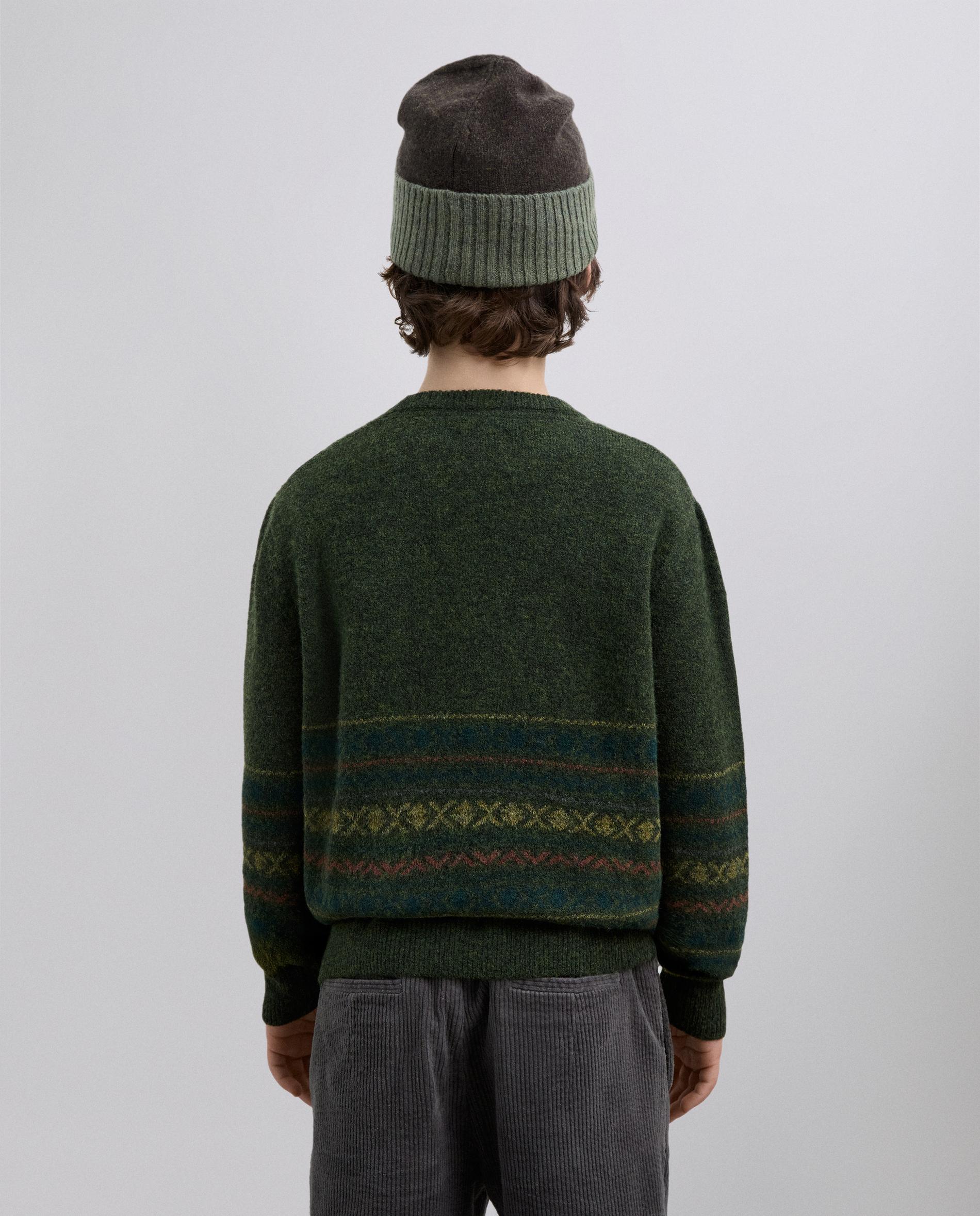 Camisola Infantil com Gola Redonda Caqui-3