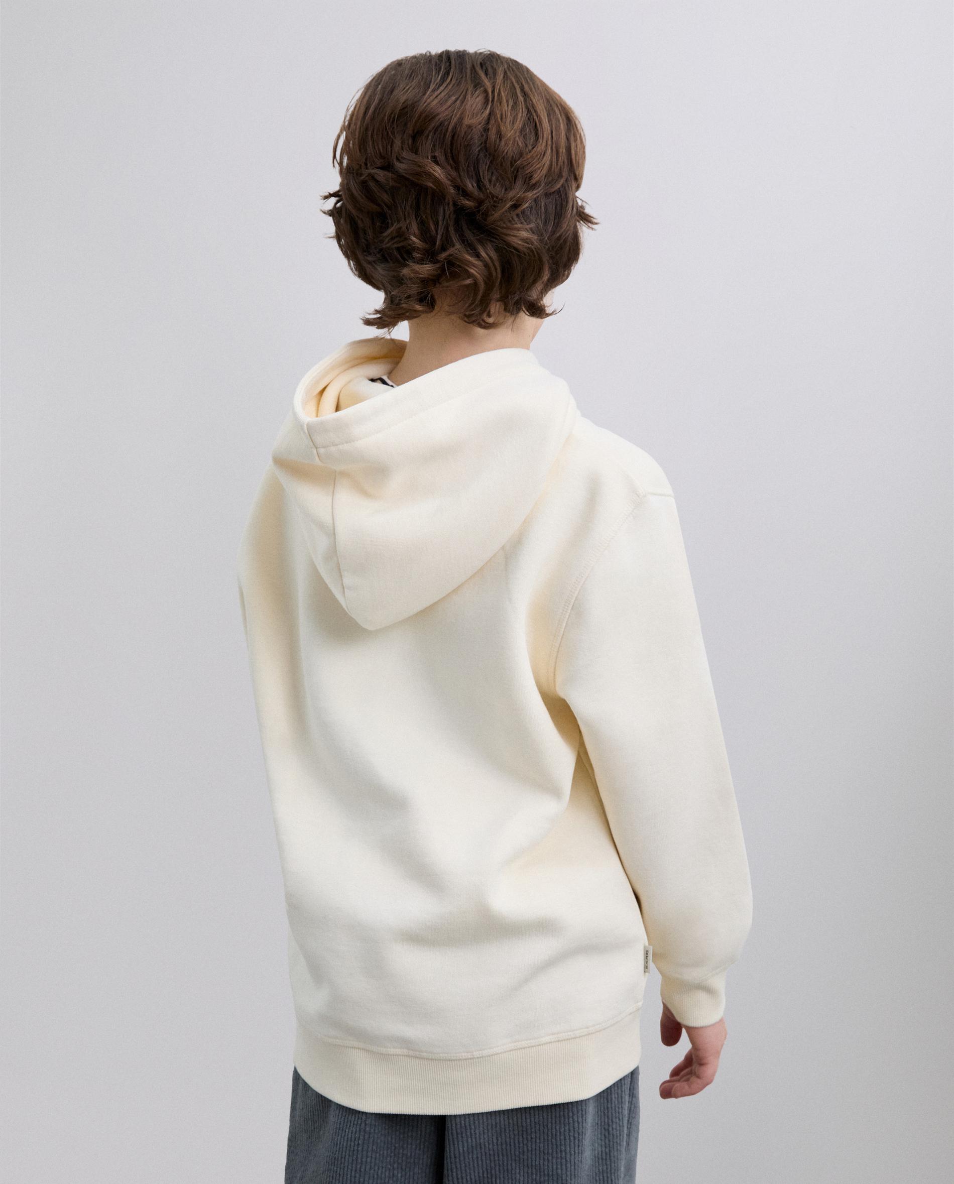 Sweatshirt com Capuz Infantil com Desenho Frontal Scalpers Branco-2