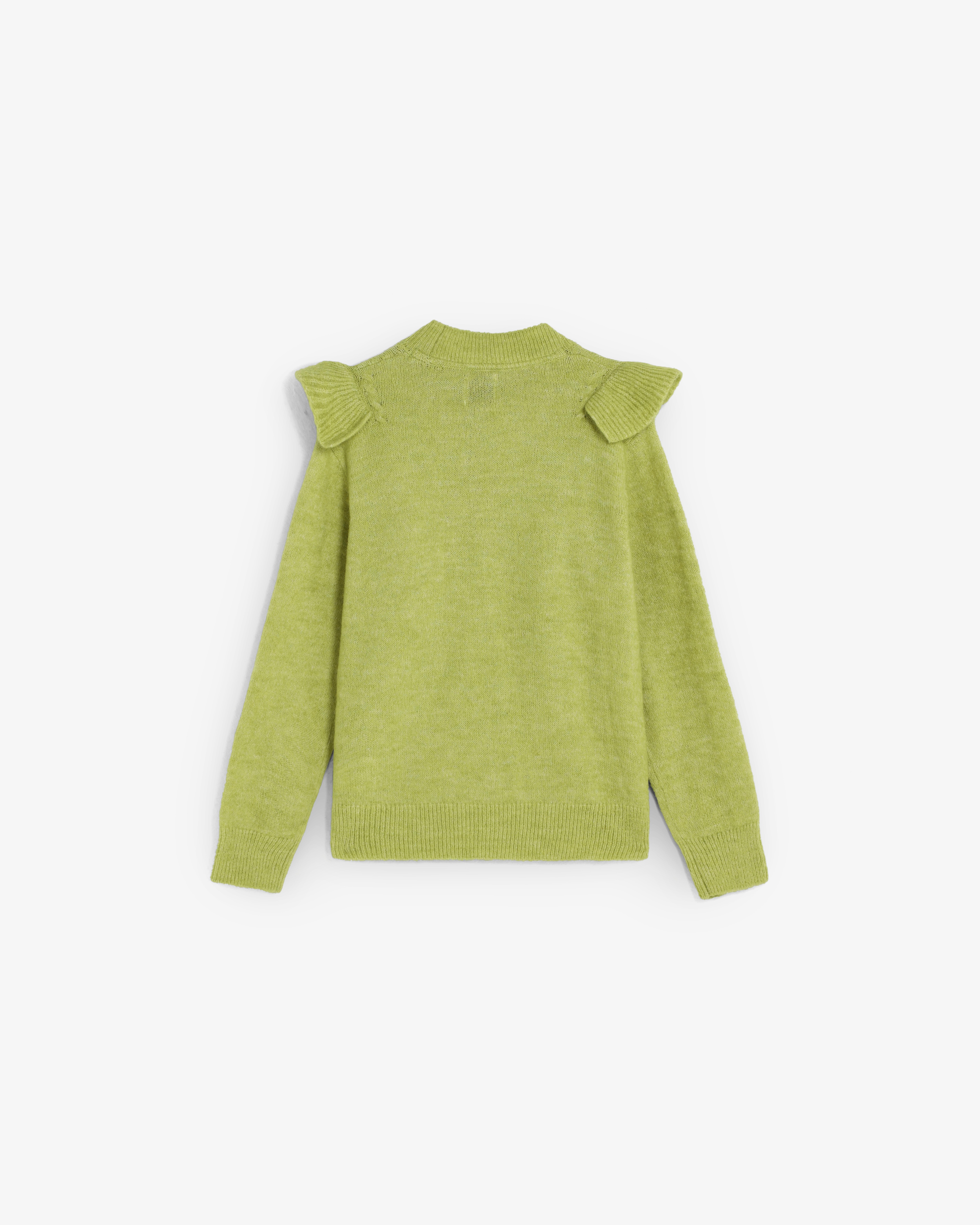 Camisola Regular Fit com Detalhes Frontais de Folhos Scalpers Amarelo-5
