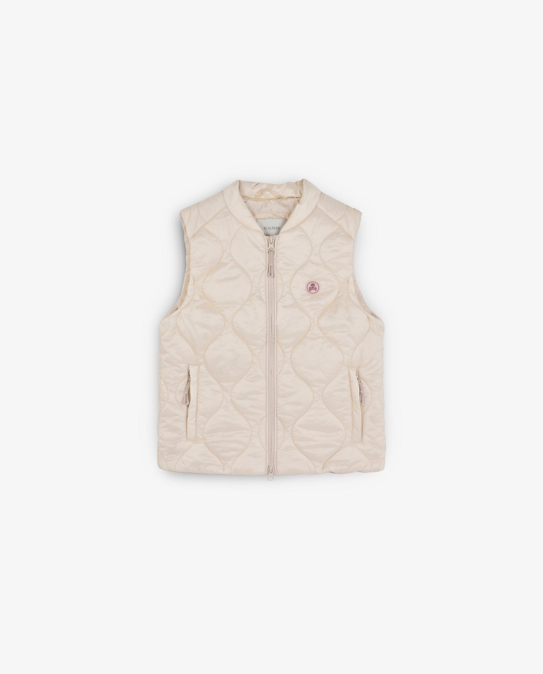 Colete Infantil Acolchoado com Logo Bordado Pérola-6