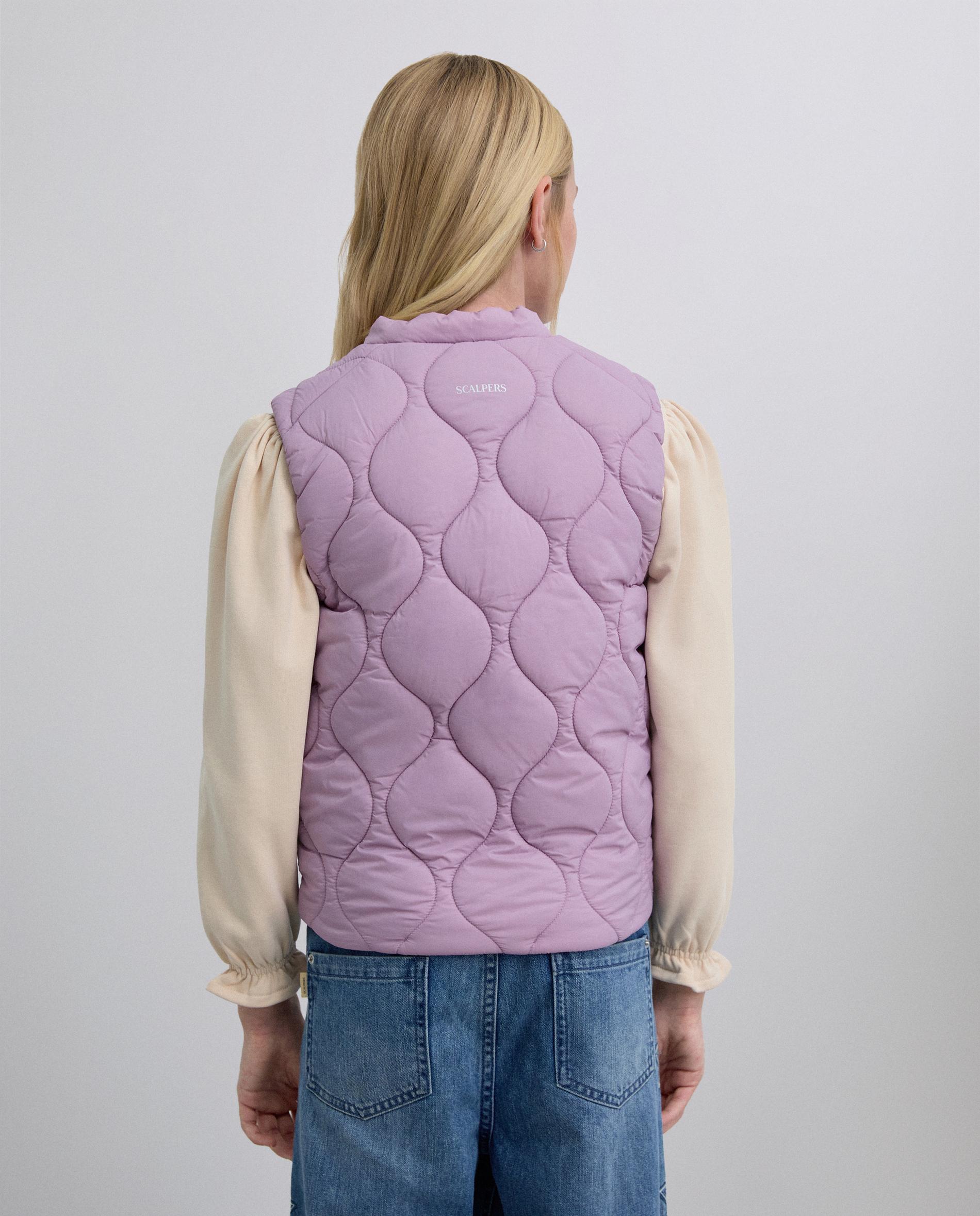 Colete Infantil Acolchoado com Logo Bordado Roxo-2