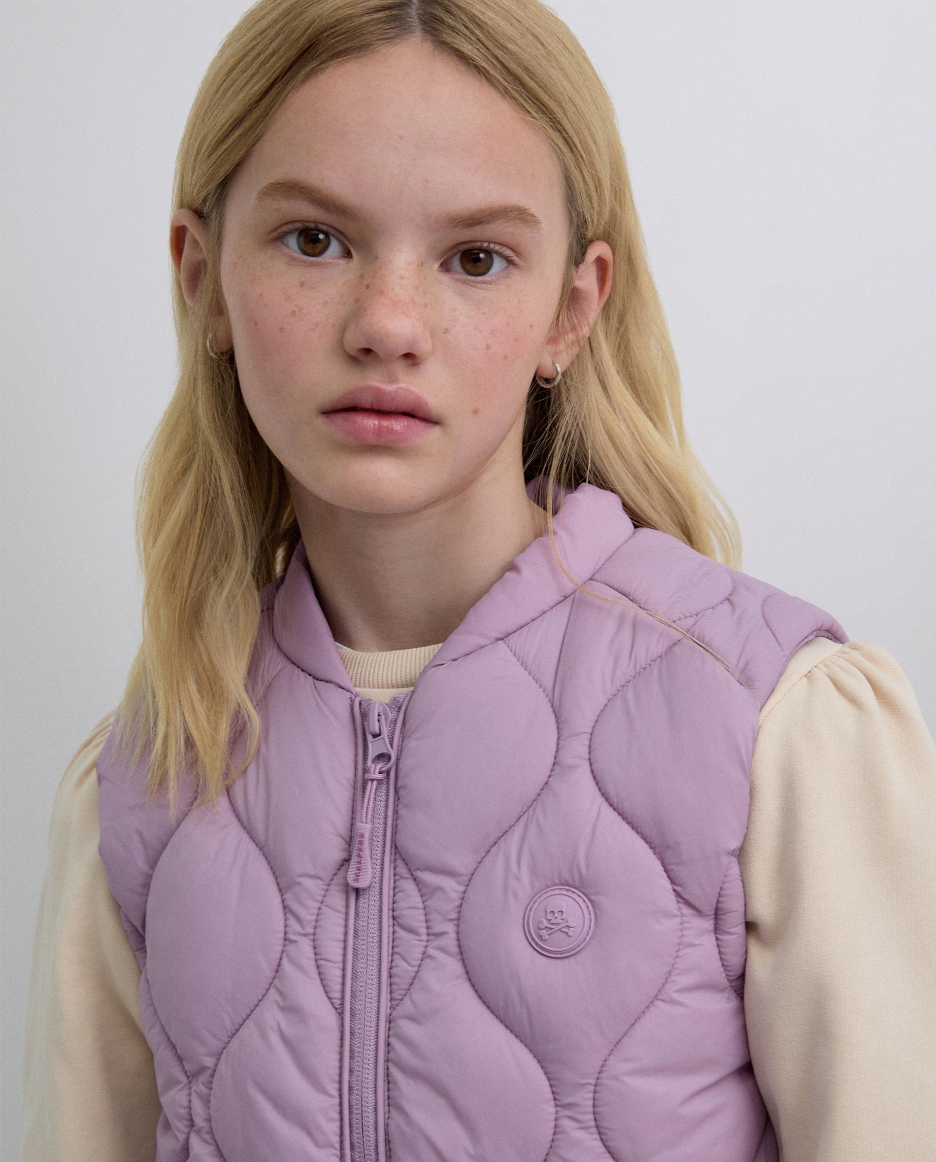 Colete Infantil Acolchoado com Logo Bordado Roxo-5