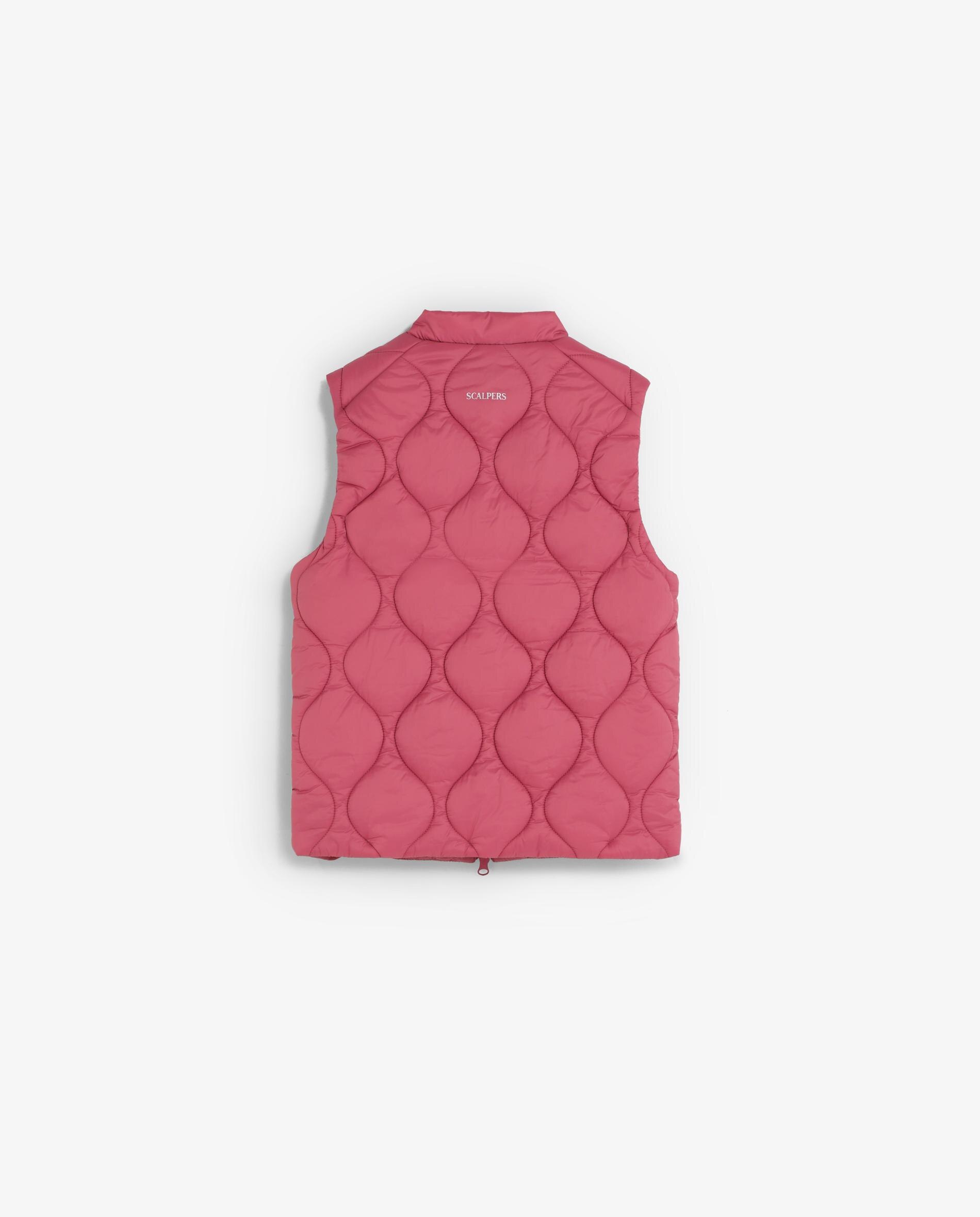 Colete de Sobretudo Infantil com Fecho Zip e Patch de Caveira Scalpers Rosa-5