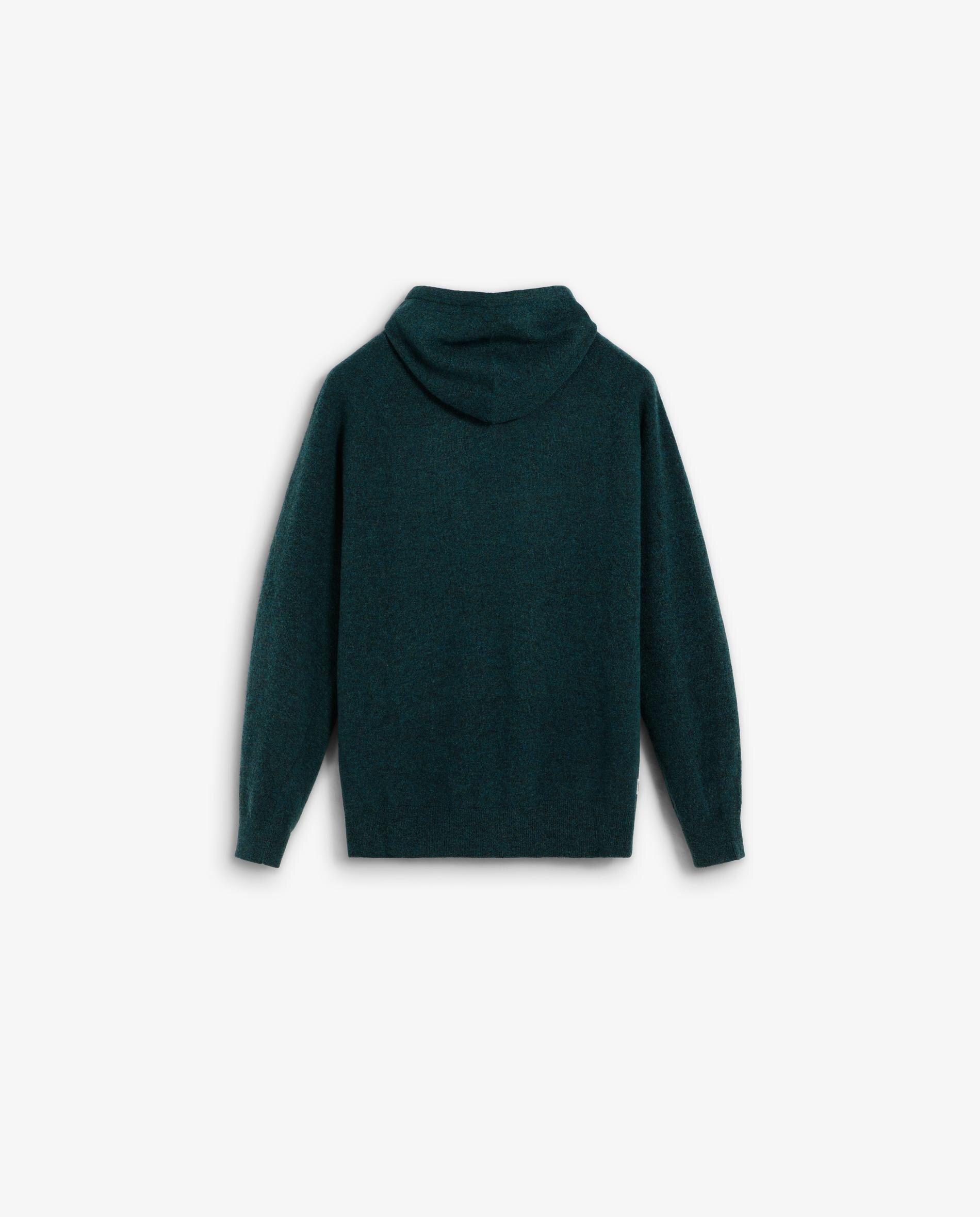 Camisola Infantil com Capuz com Caveira em Contraste Scalpers Verde-escuro-7