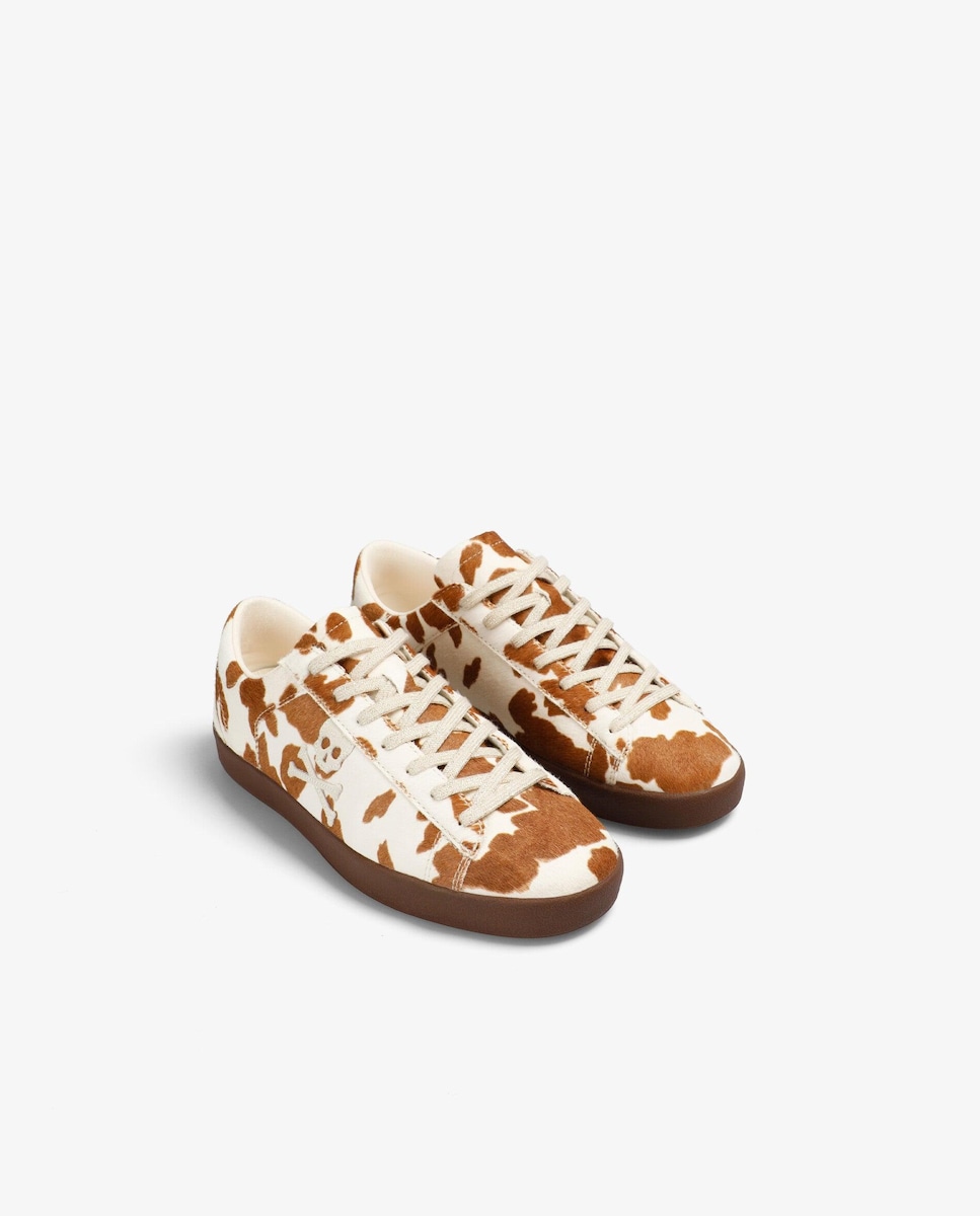 Sapatilhas Desportivas Estampadas Branco / Castanho-2