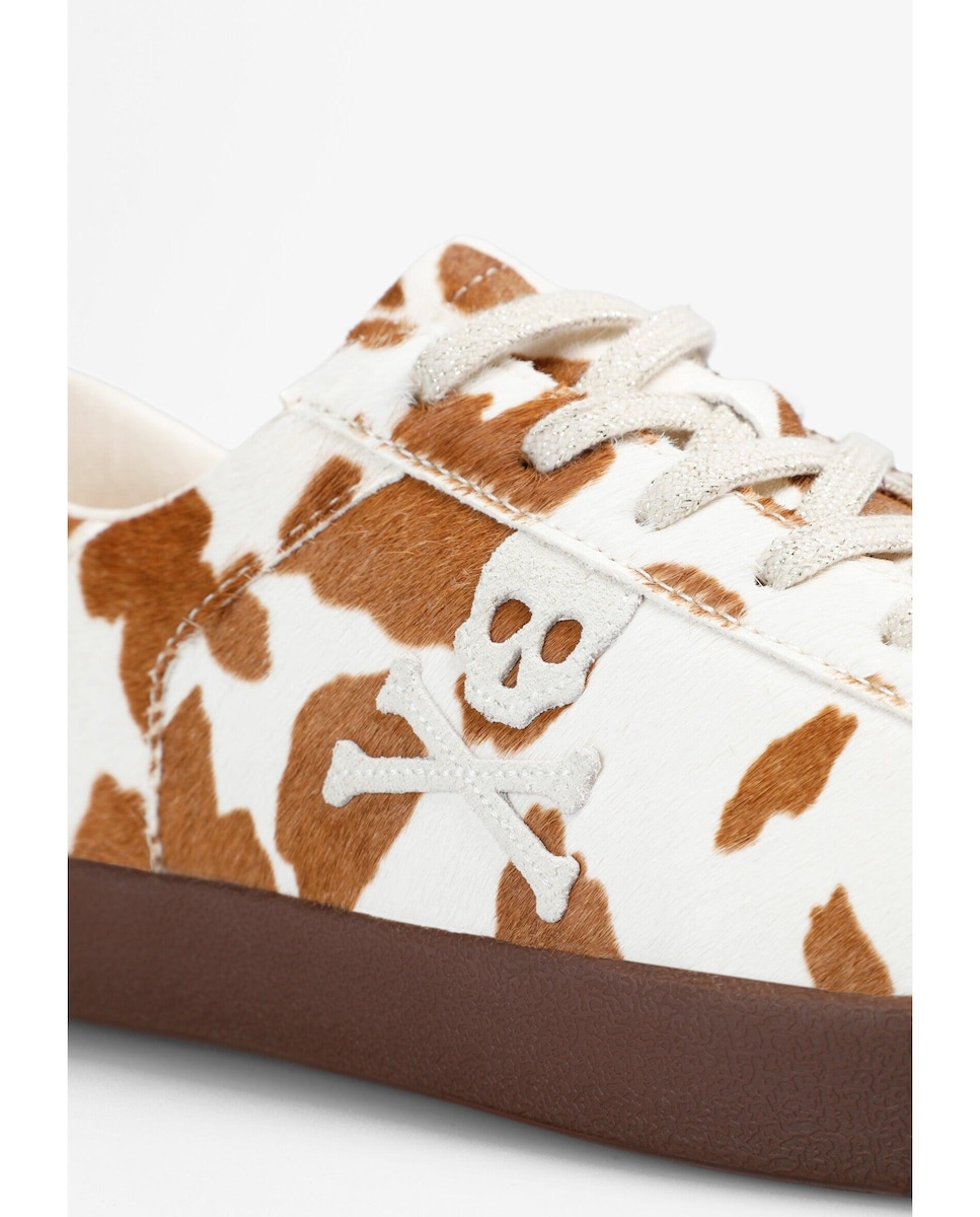 Sapatilhas Desportivas Estampadas Branco / Castanho-5