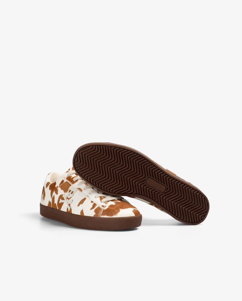 Sapatilhas Desportivas Estampadas Branco / Castanho-7