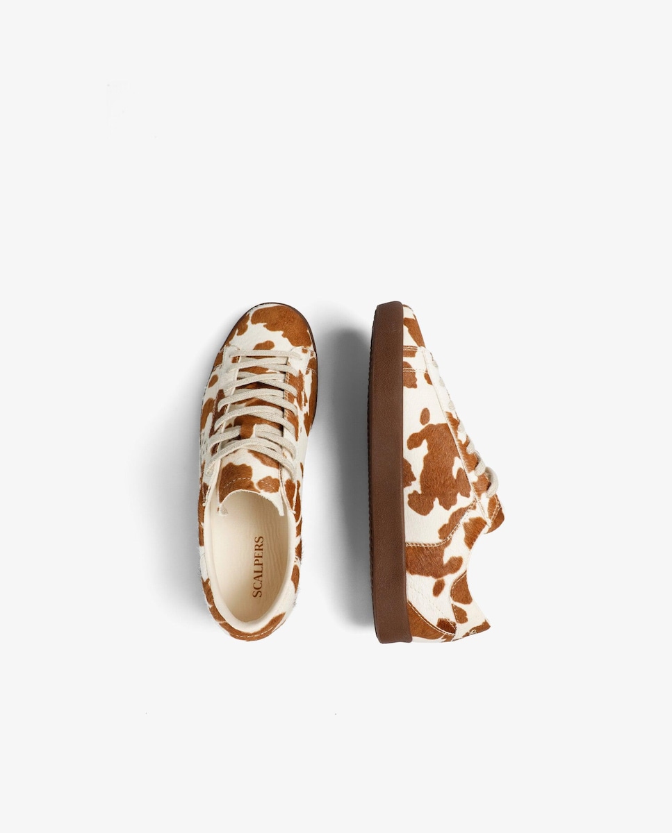 Sapatilhas Desportivas Estampadas Branco / Castanho-8