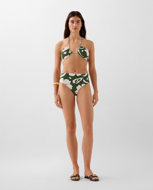 Imagem 0 de Cueca de Biquíni Alta com Estampado Floral