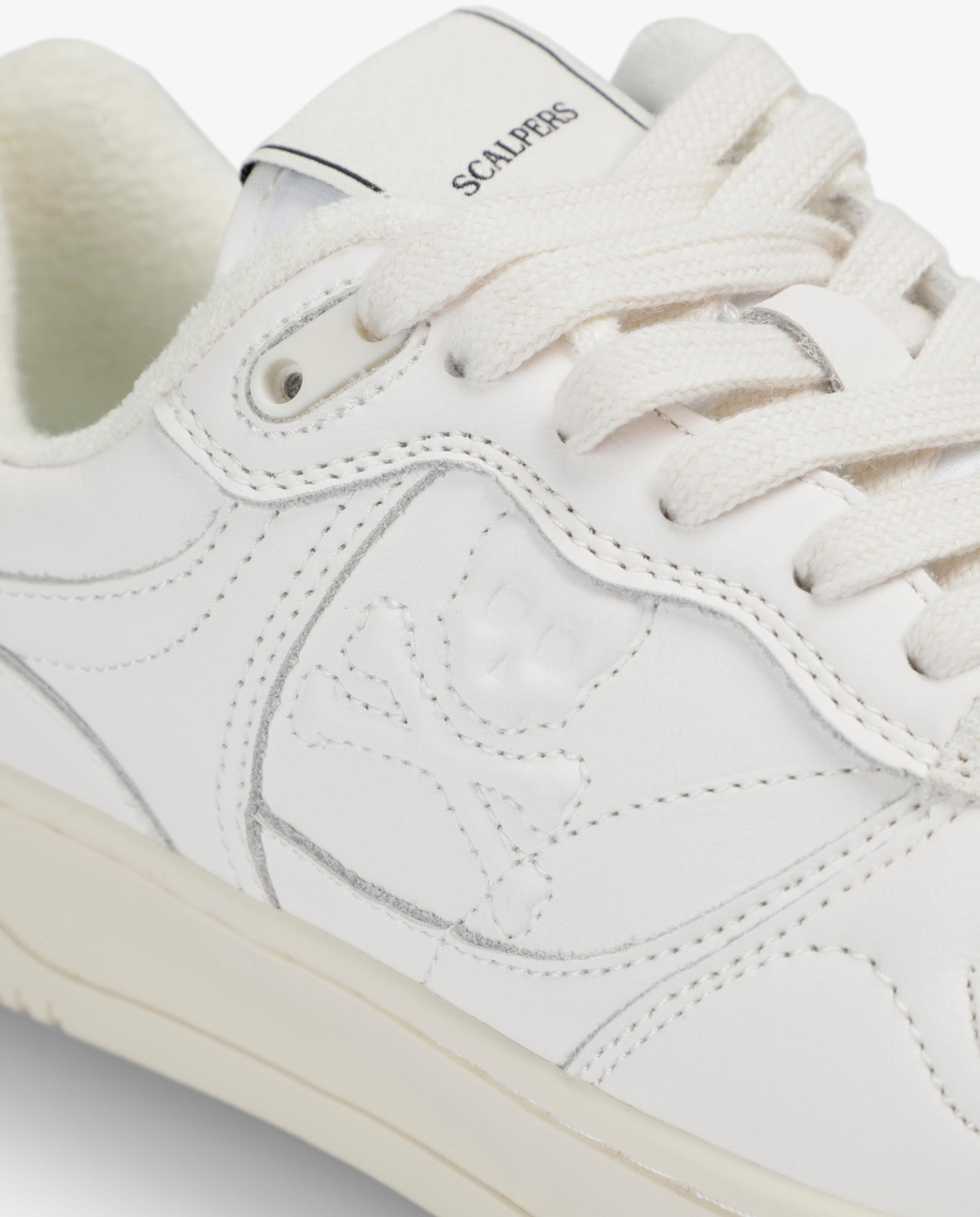 Sapatilhas Retro de Couro com Atacadores Azul / Branco-6