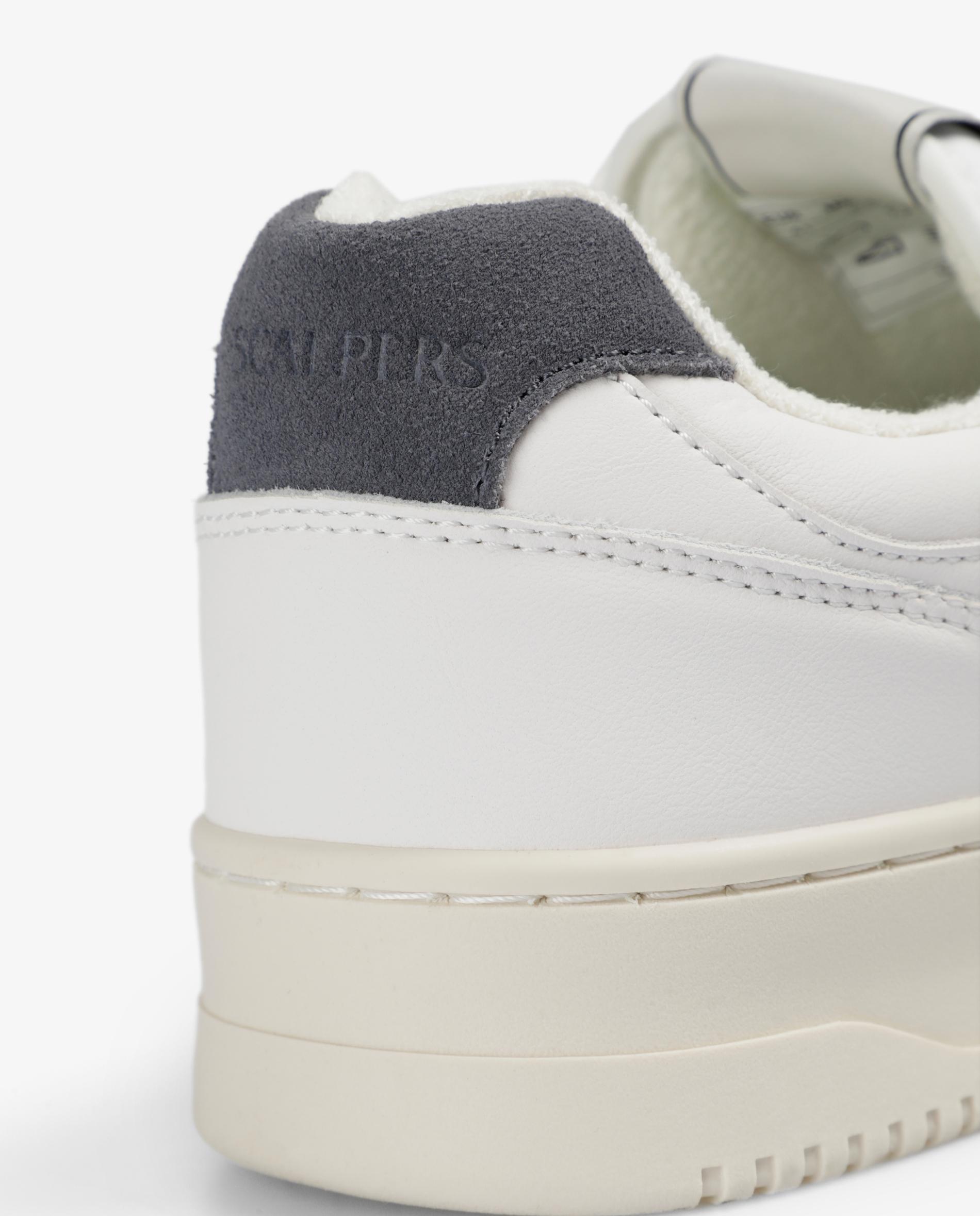 Sapatilhas Retro de Couro com Atacadores Azul / Branco-7
