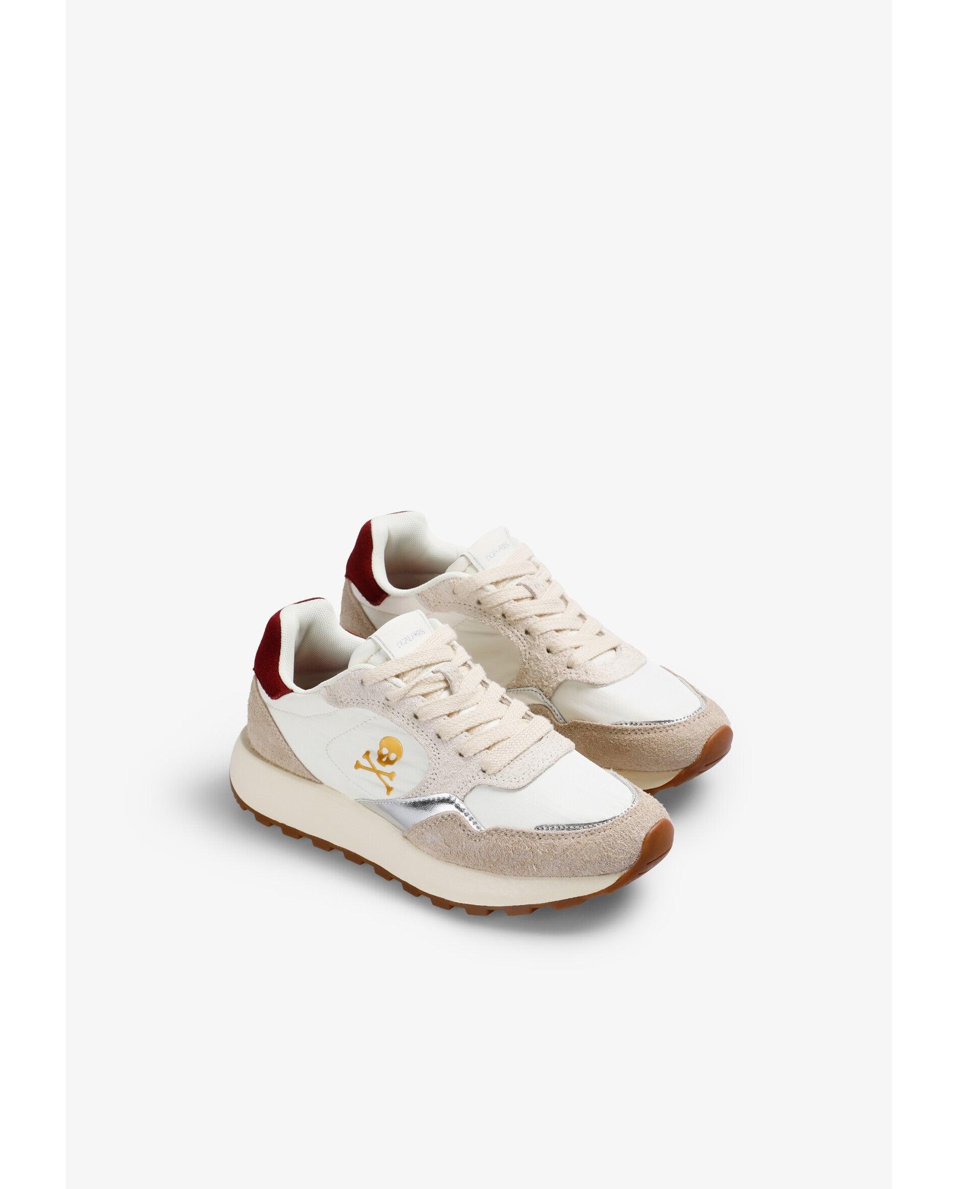 Sapatilhas Desportivas Combinadas com Atacadores Branco / Bordeaux-2