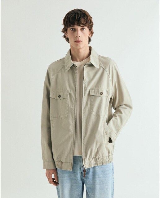 Imagem 0 de Casaco com Gola Camiseiro e Fecho Zip