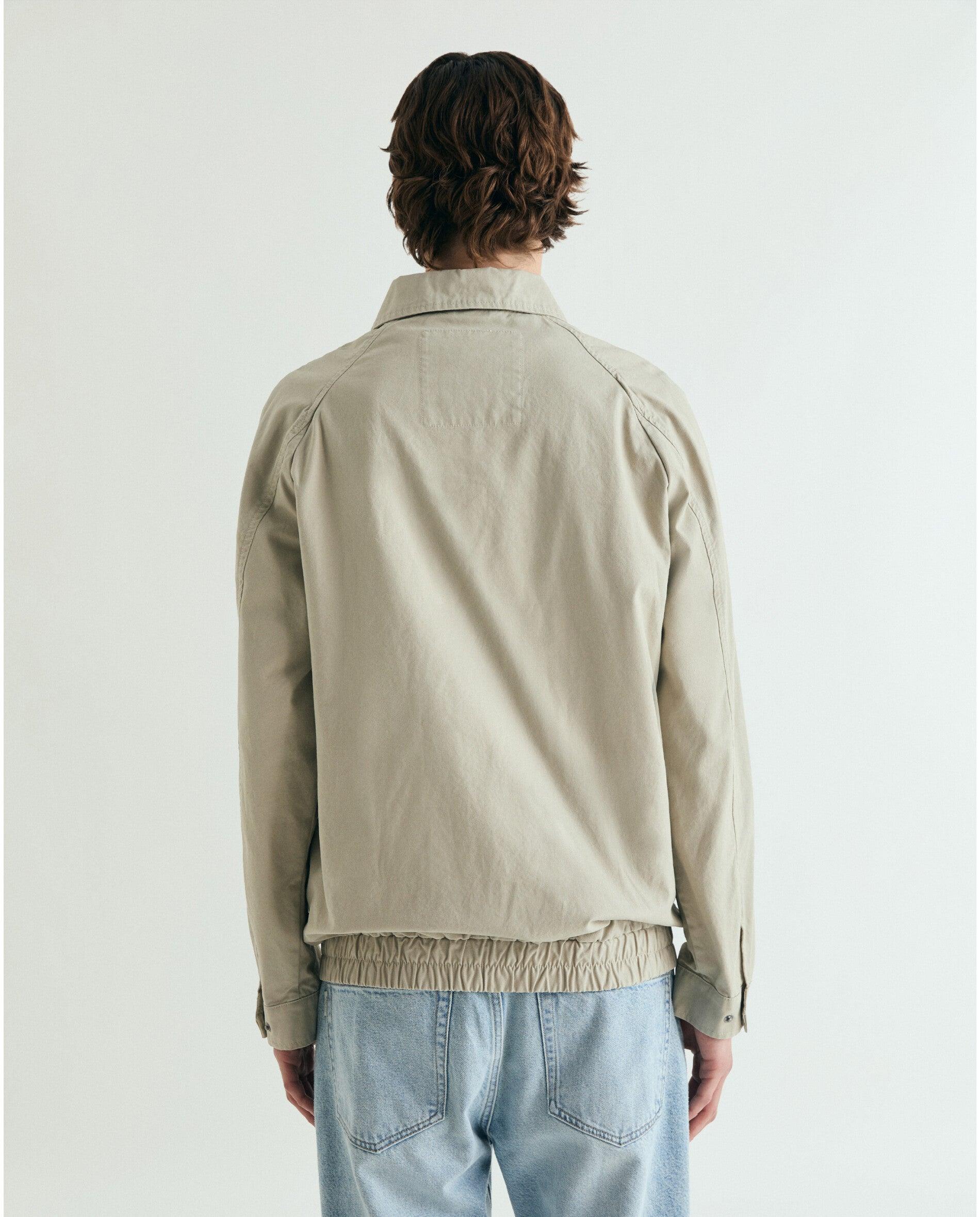 Casaco com Gola Tipo Camisa e Fecho Zip Creme-2