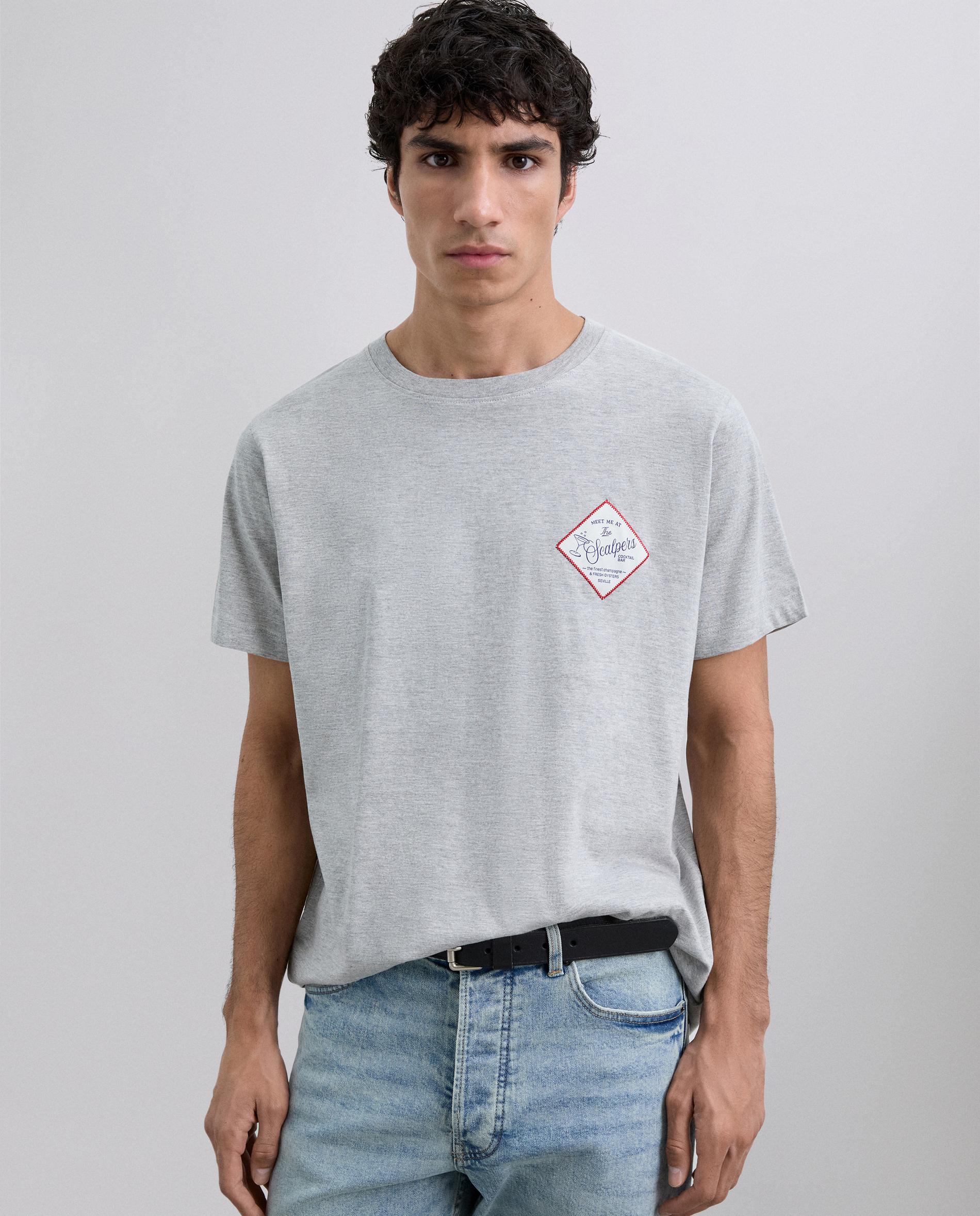 Imagem 0 de T-shirt de Manga Curta em Algodão com Print no Peito