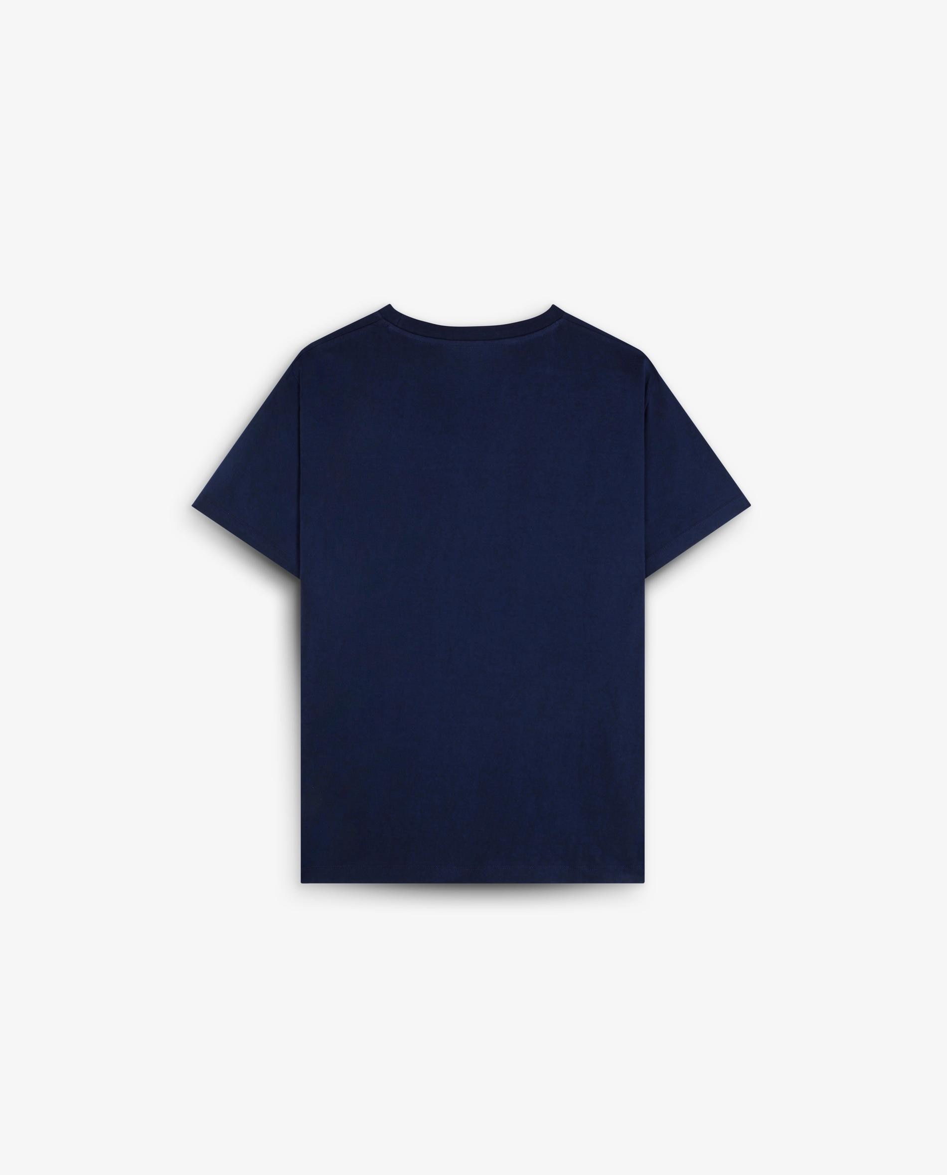 T-shirt de Manga Curta Regular Fit de Algodão Azul-escuro-6