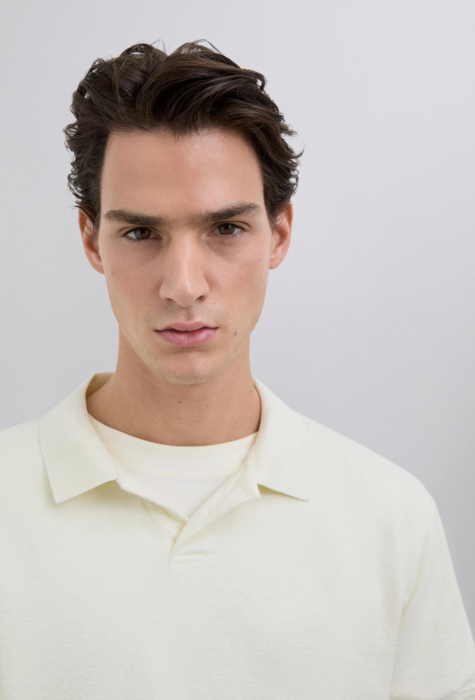 Polo de Manga Curta em Algodão 100% Creme-3