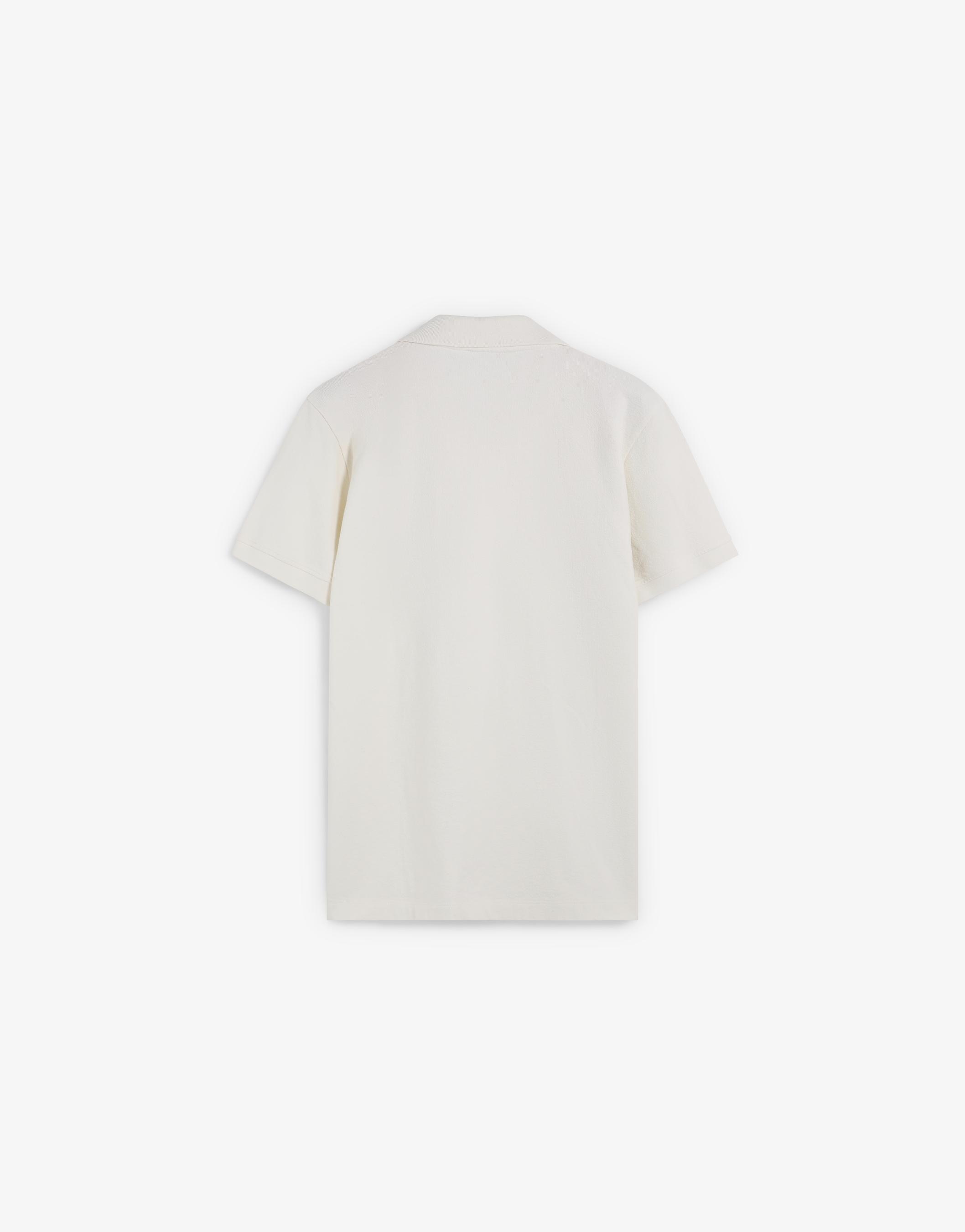 Polo de Manga Curta em Algodão 100% Creme-5