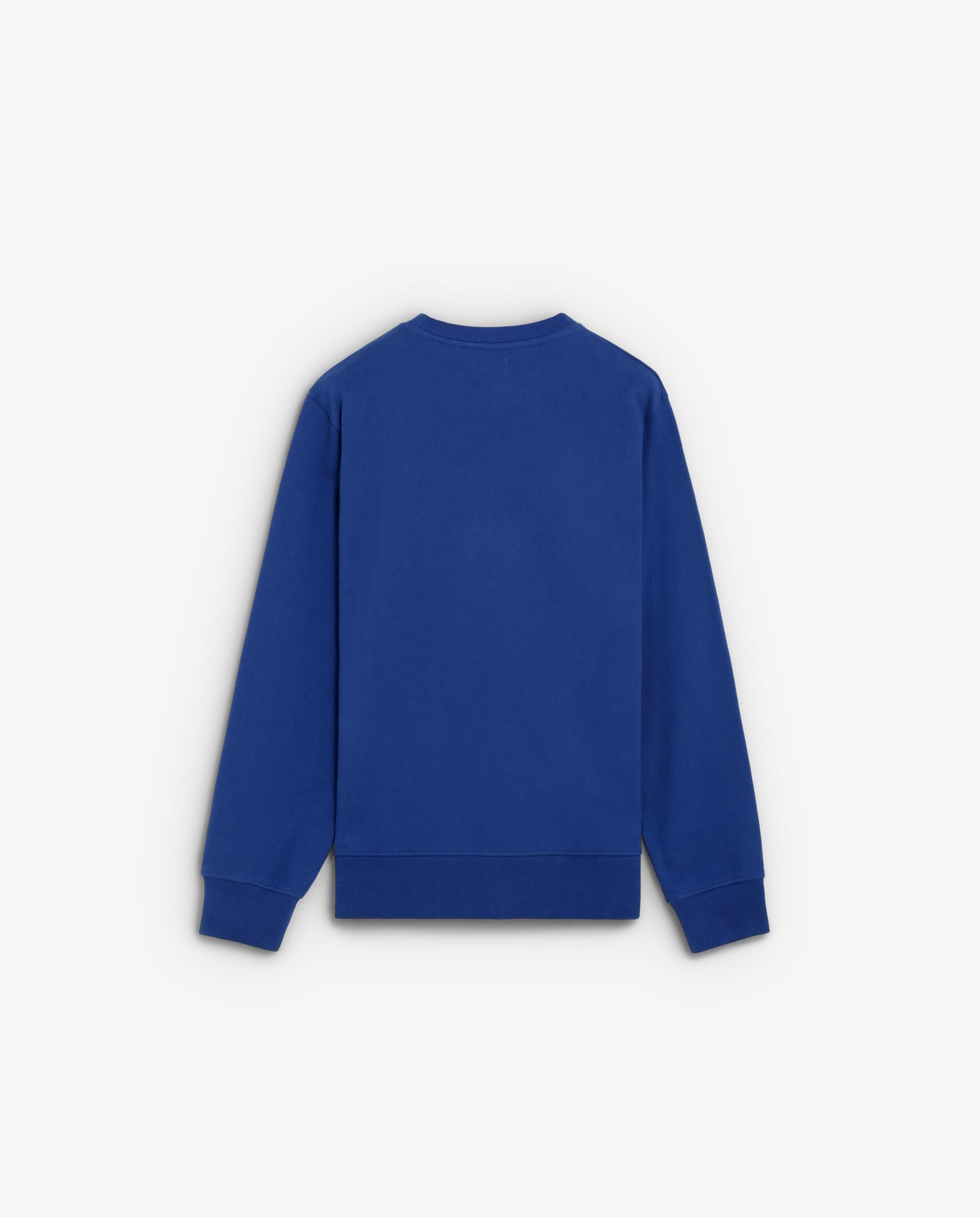 Sweatshirt com Gola Redonda e Logo Frontal Azul-marinho-5