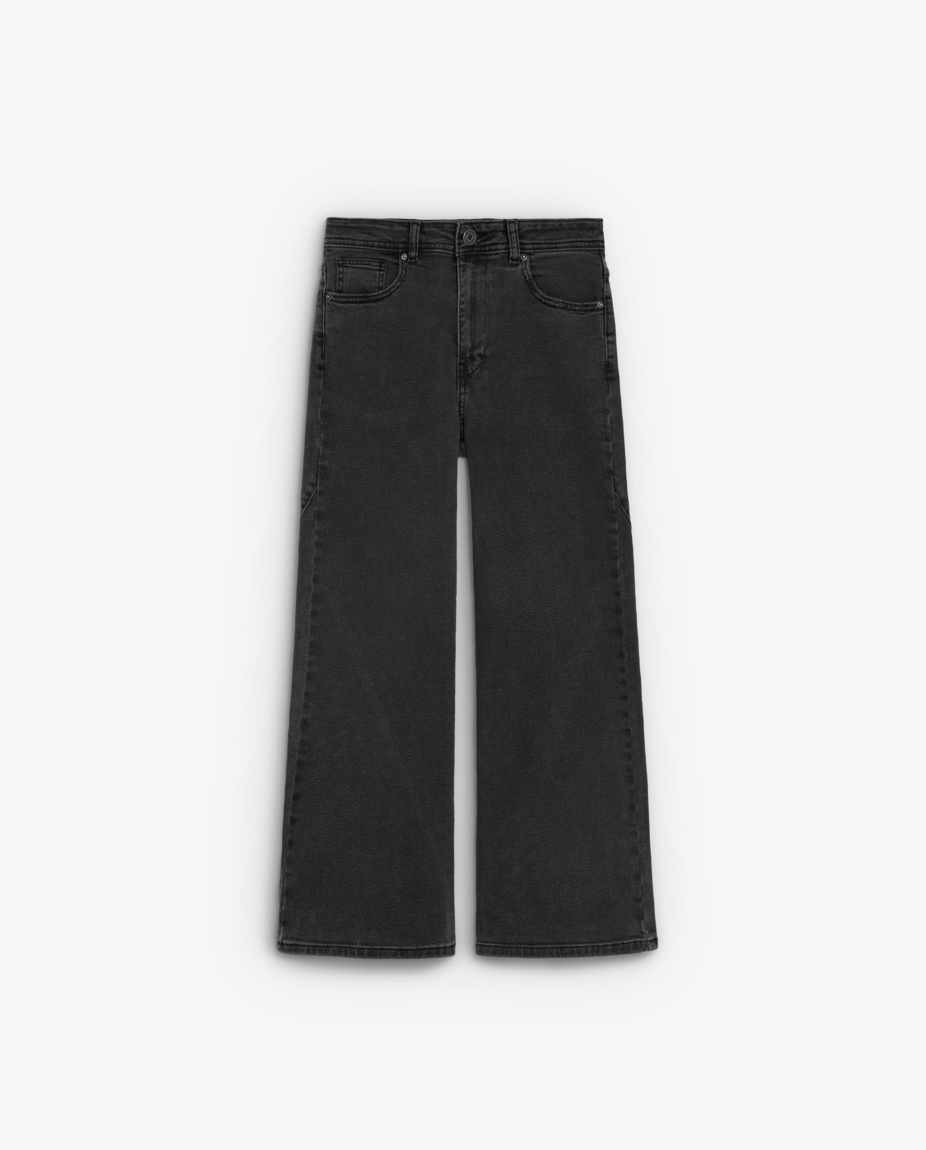 Imagem 0 de Jeans À Boca de Sino Ligeiramente Elásticos de Cintura Subida