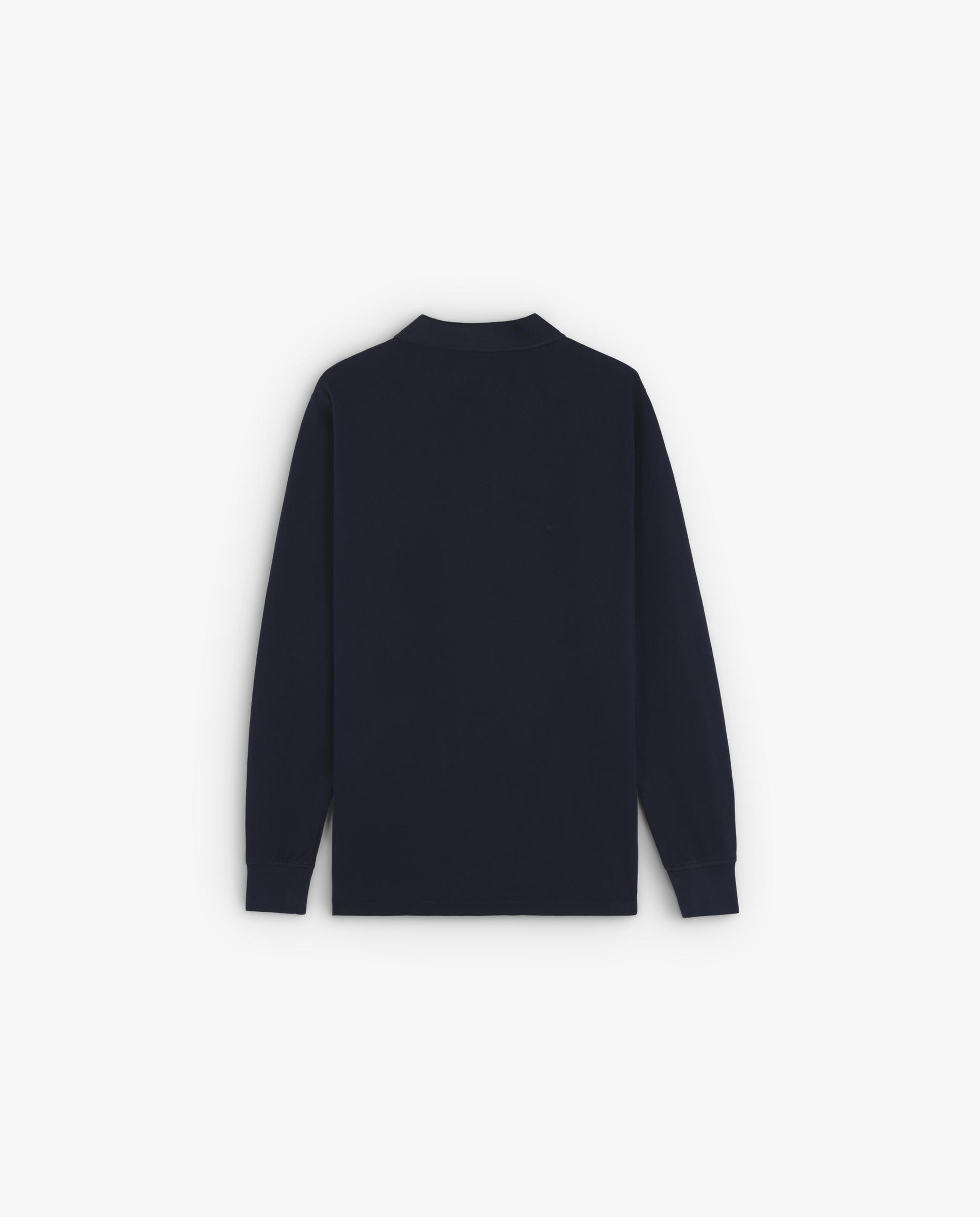 Polo de Manga Comprida em Algodão 100% com Punhos Elásticos Navy-6
