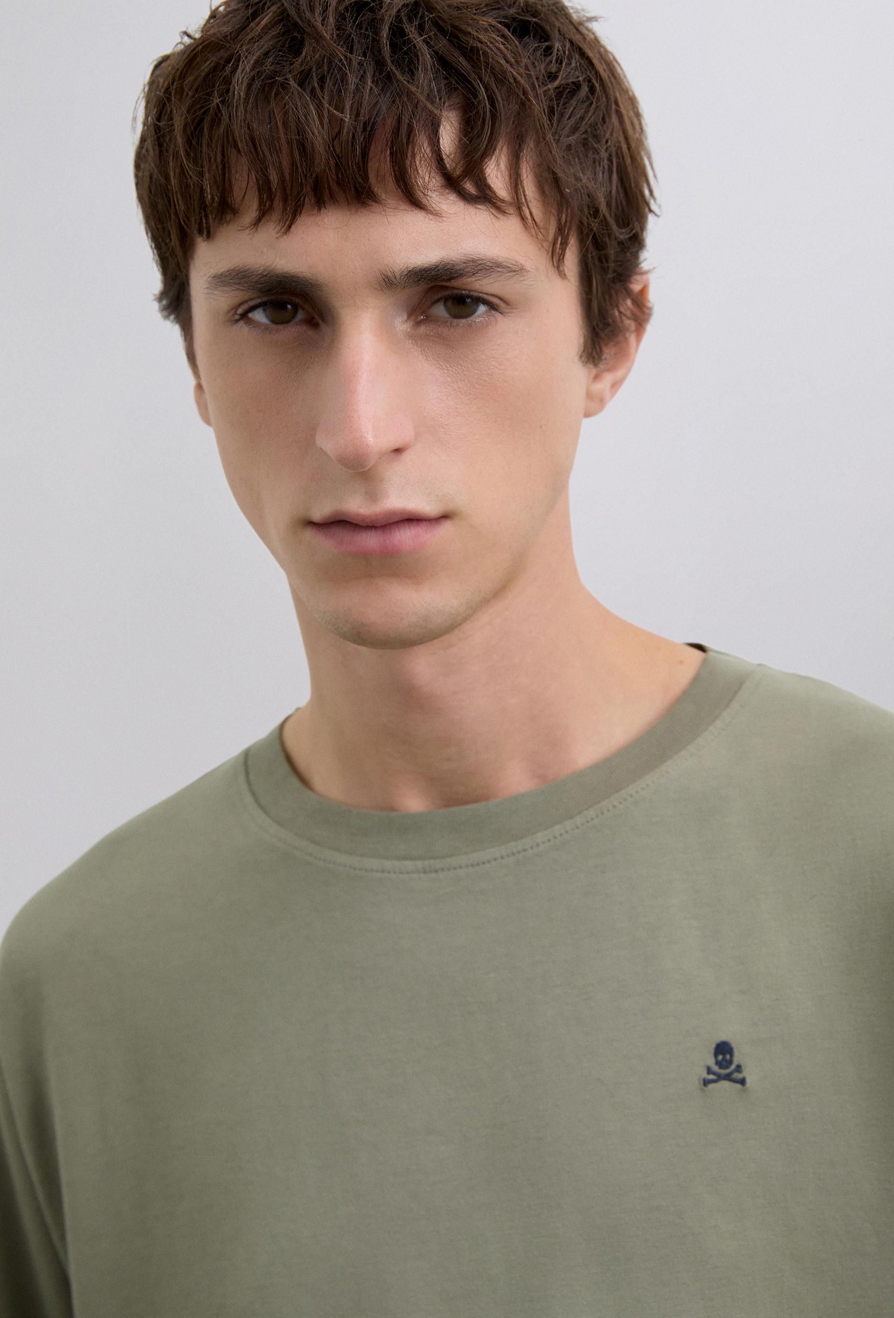 T-shirt de Manga Curta Básica Relaxed Fit Caqui-3