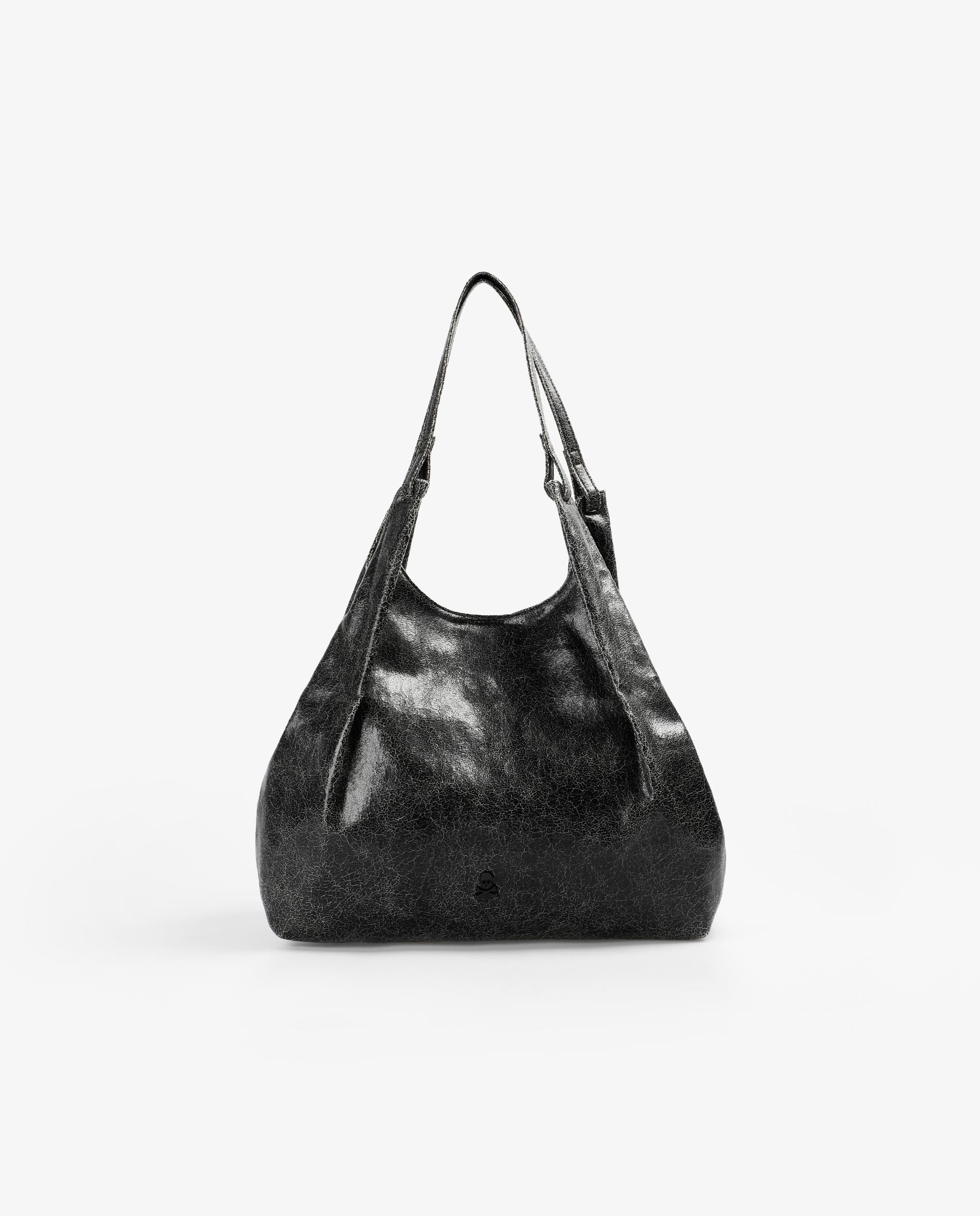 Shopper com Acabamento Brilhante e Alça Dupla Preto-1
