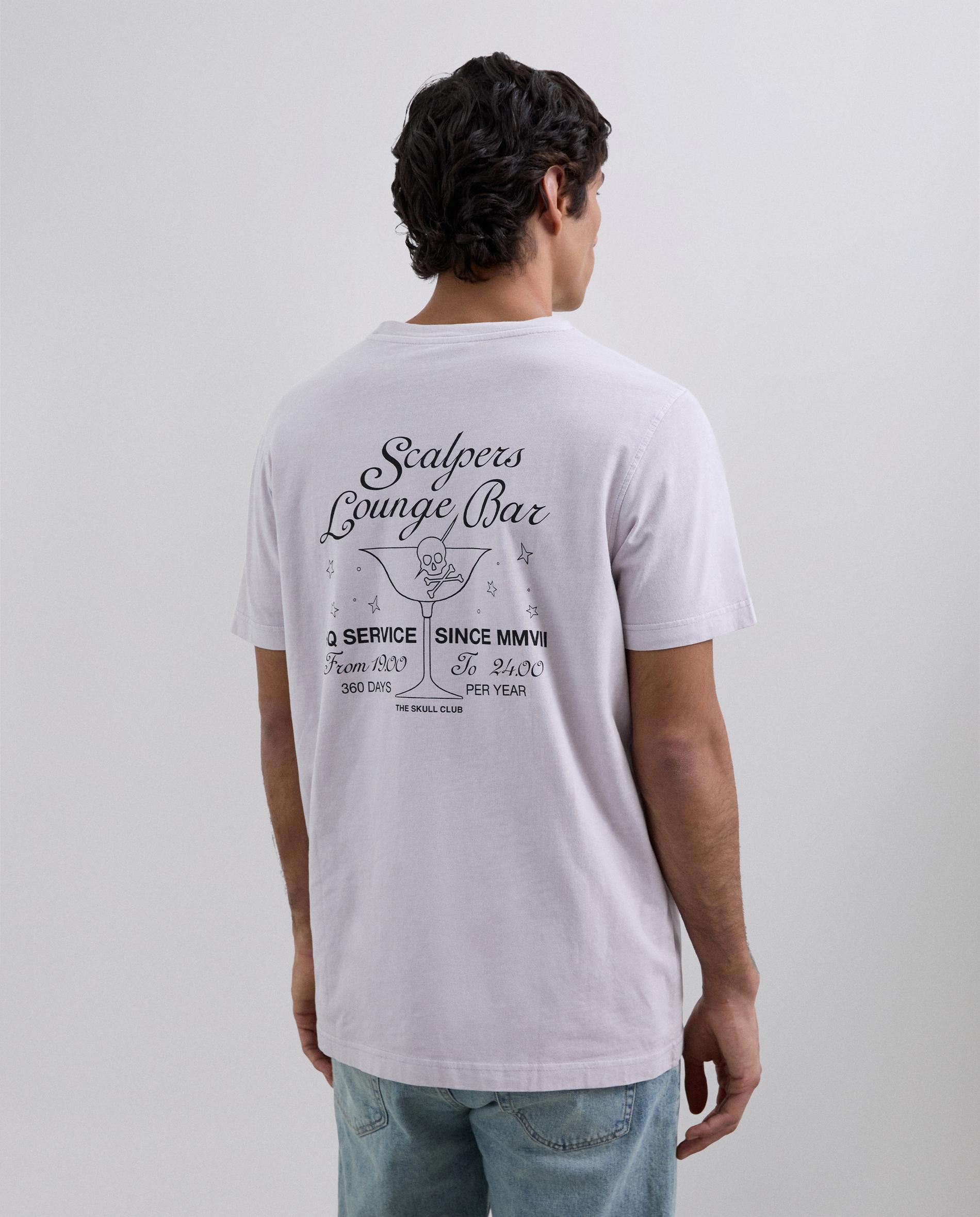 T-shirt de Manga Curta com Print no Peito e Costas Malva-2