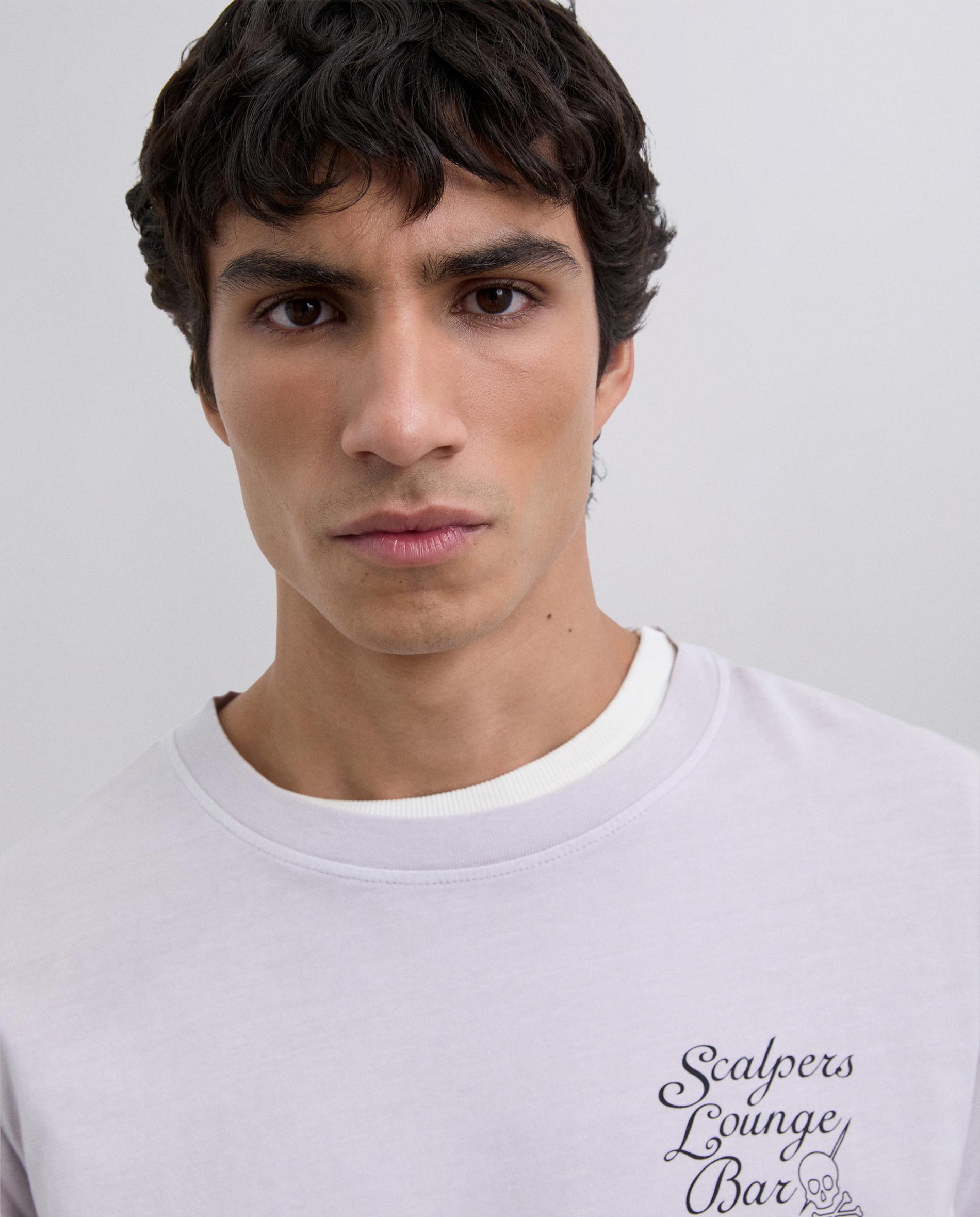 T-shirt de Manga Curta com Print no Peito e Costas Malva-4