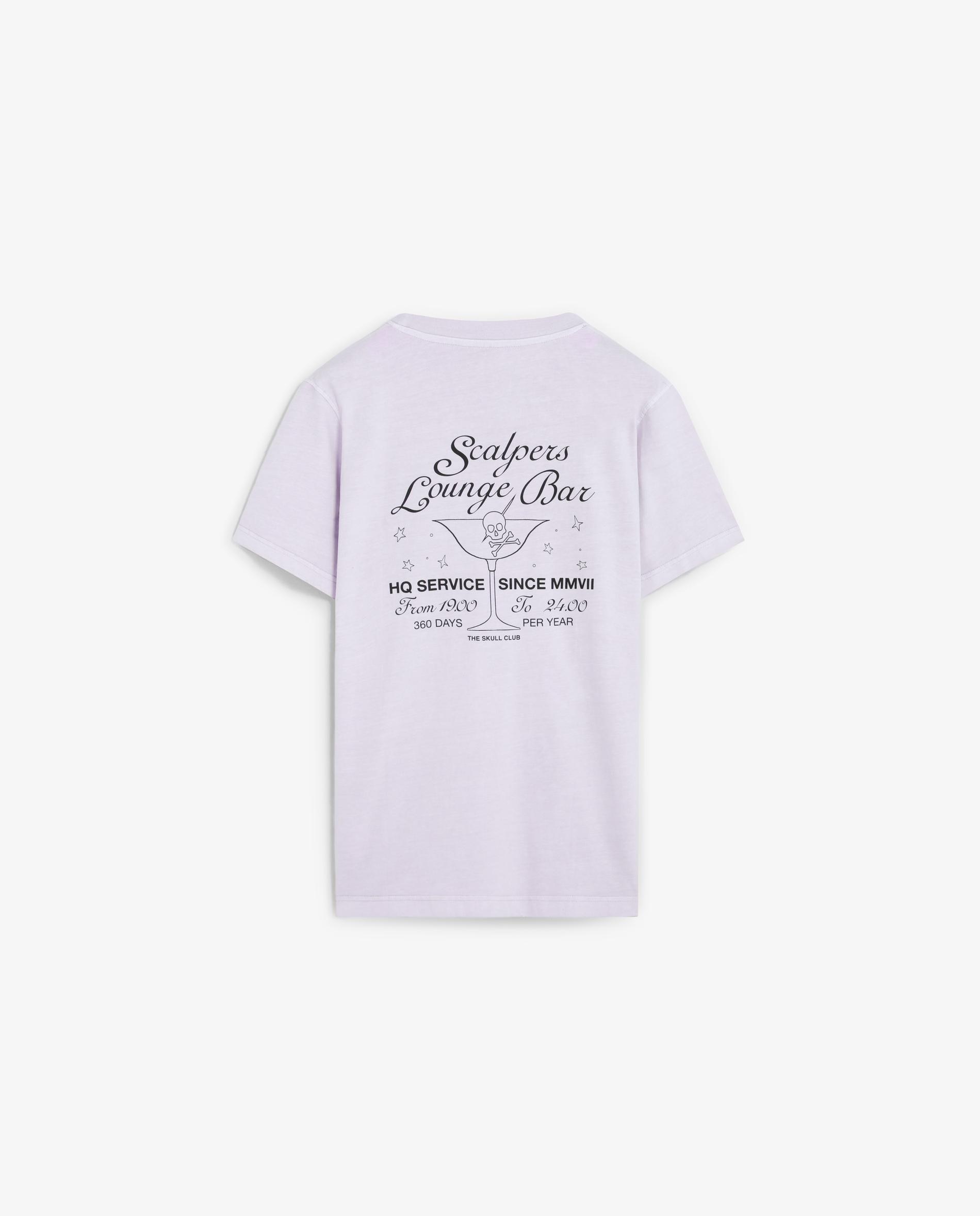 T-shirt de Manga Curta com Print no Peito e Costas Malva-6