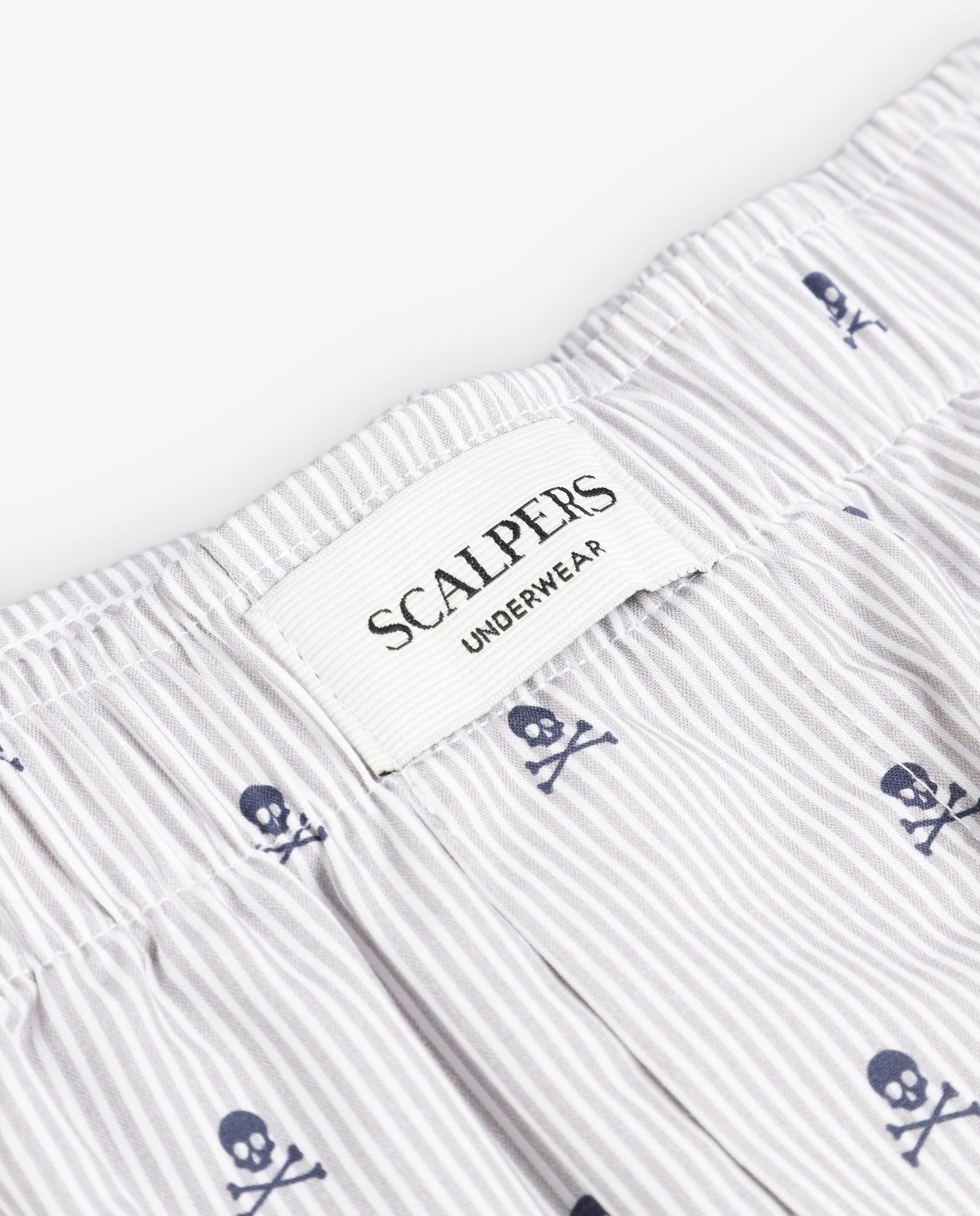 Boxers de Tecido Estampados com Cintura Elástica Bege-3
