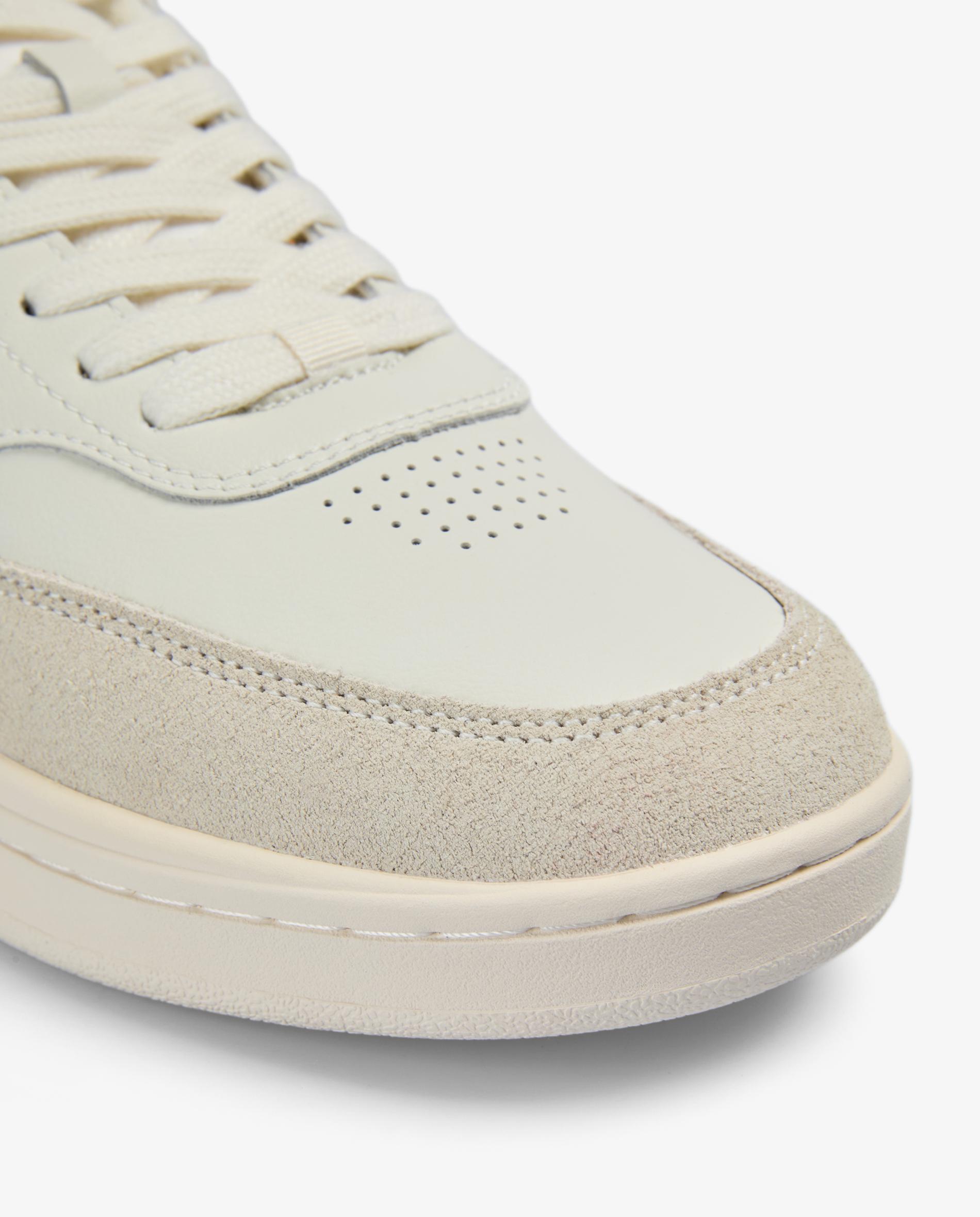 Sapatilhas de Estilo Retro com Contrastes e Atacadores Branco / Laranja-5