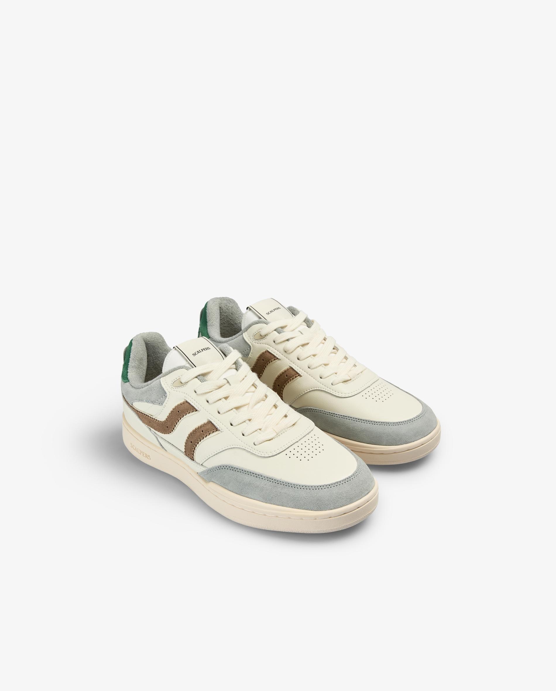 Sapatilhas Retro Combinadas com Atacadores Branco / Verde-2