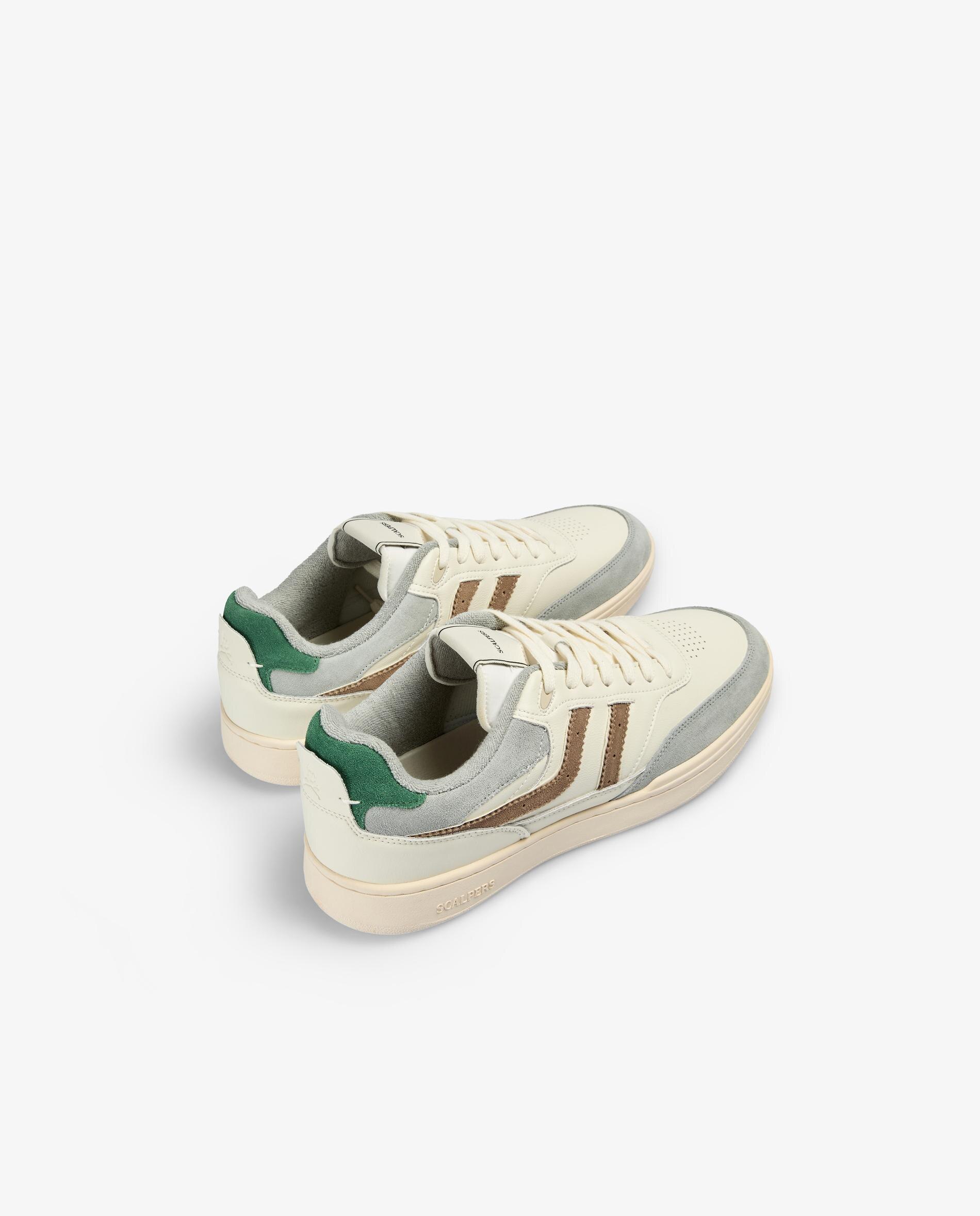 Sapatilhas Retro Combinadas com Atacadores Branco / Verde-3
