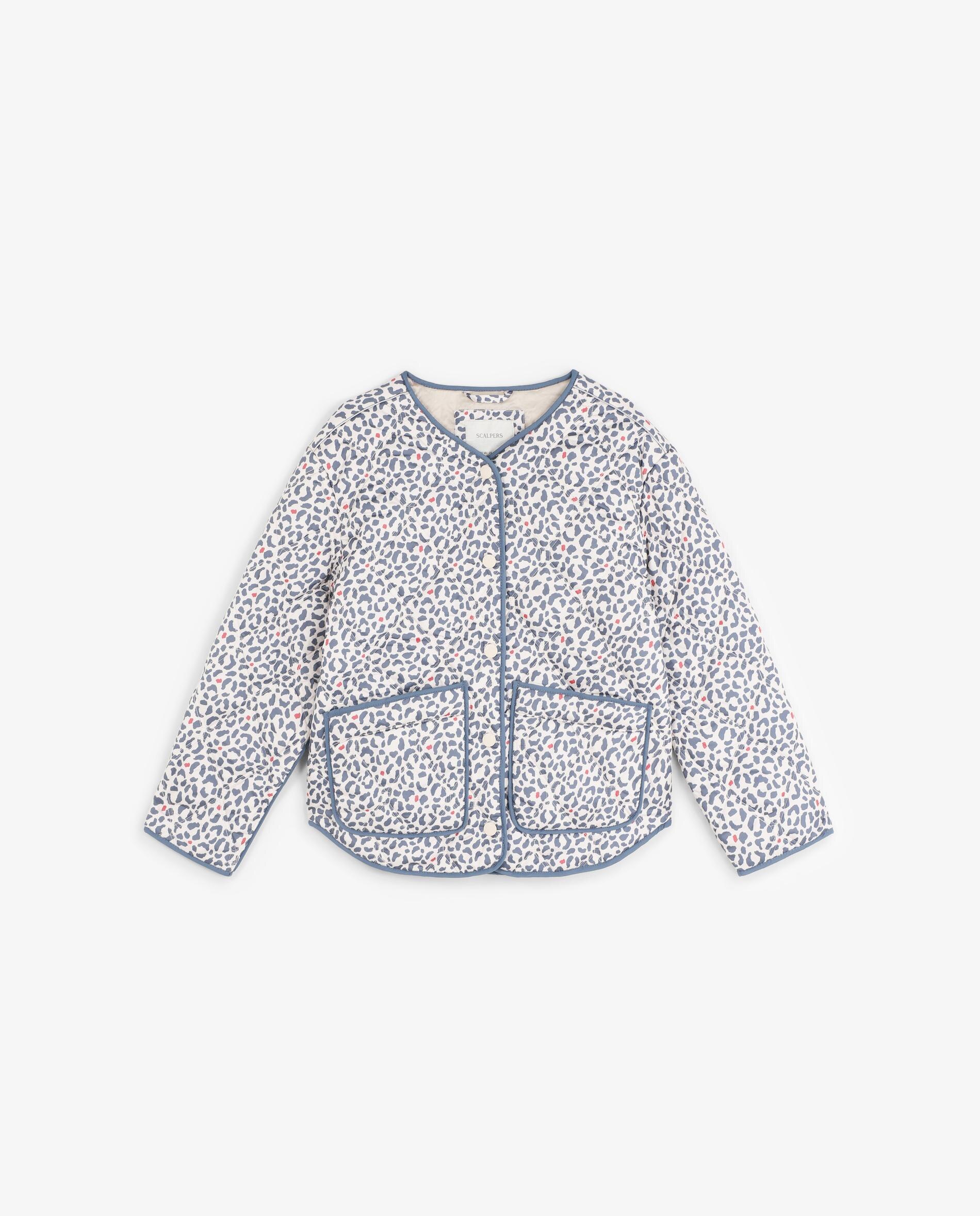 Casaco Infantil Acolchoado Animal Print Scalpers Azul-3