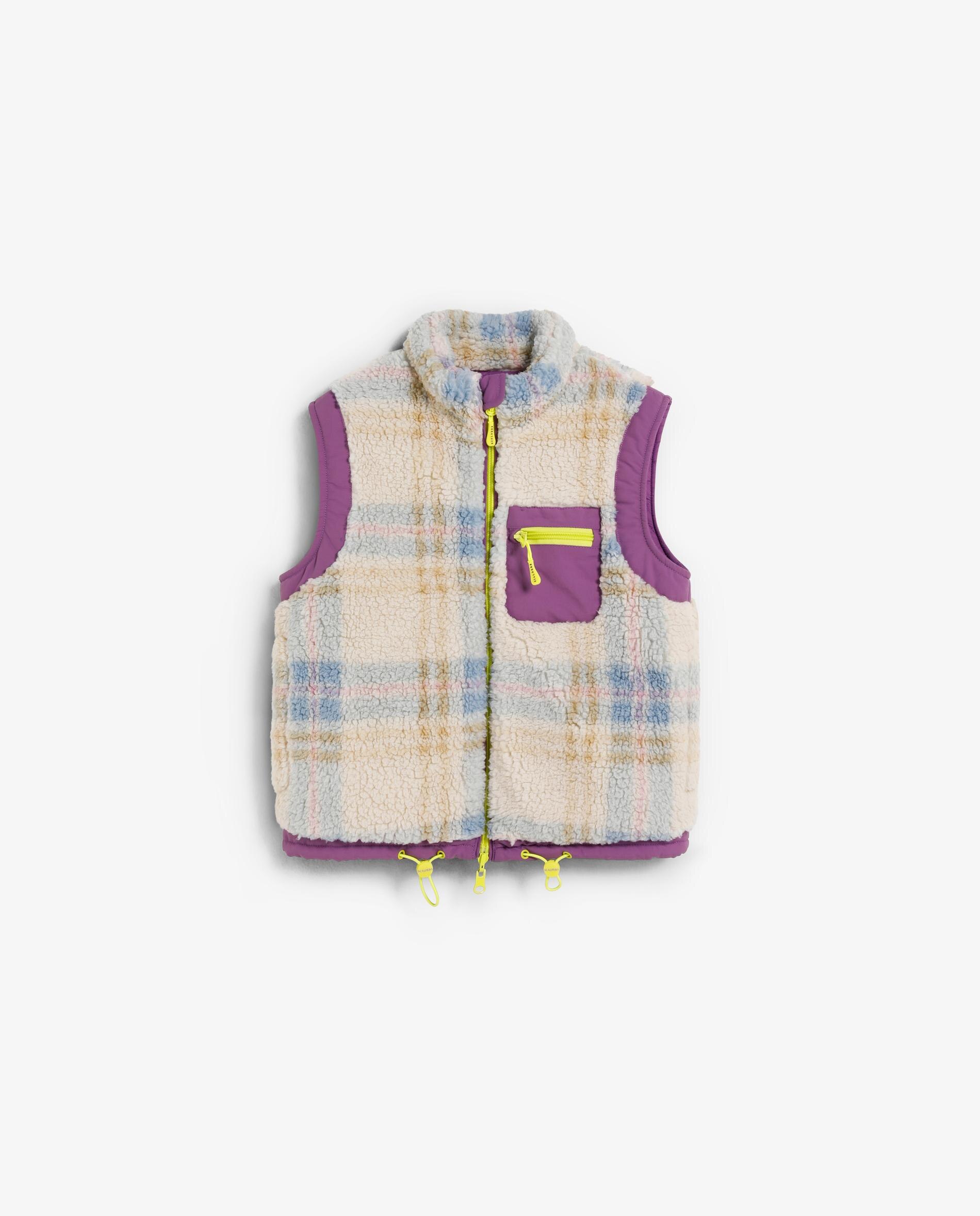 Colete de Sobretudo Infantil Reversível com Bolso de Fecho Zip Scalpers Roxo-5
