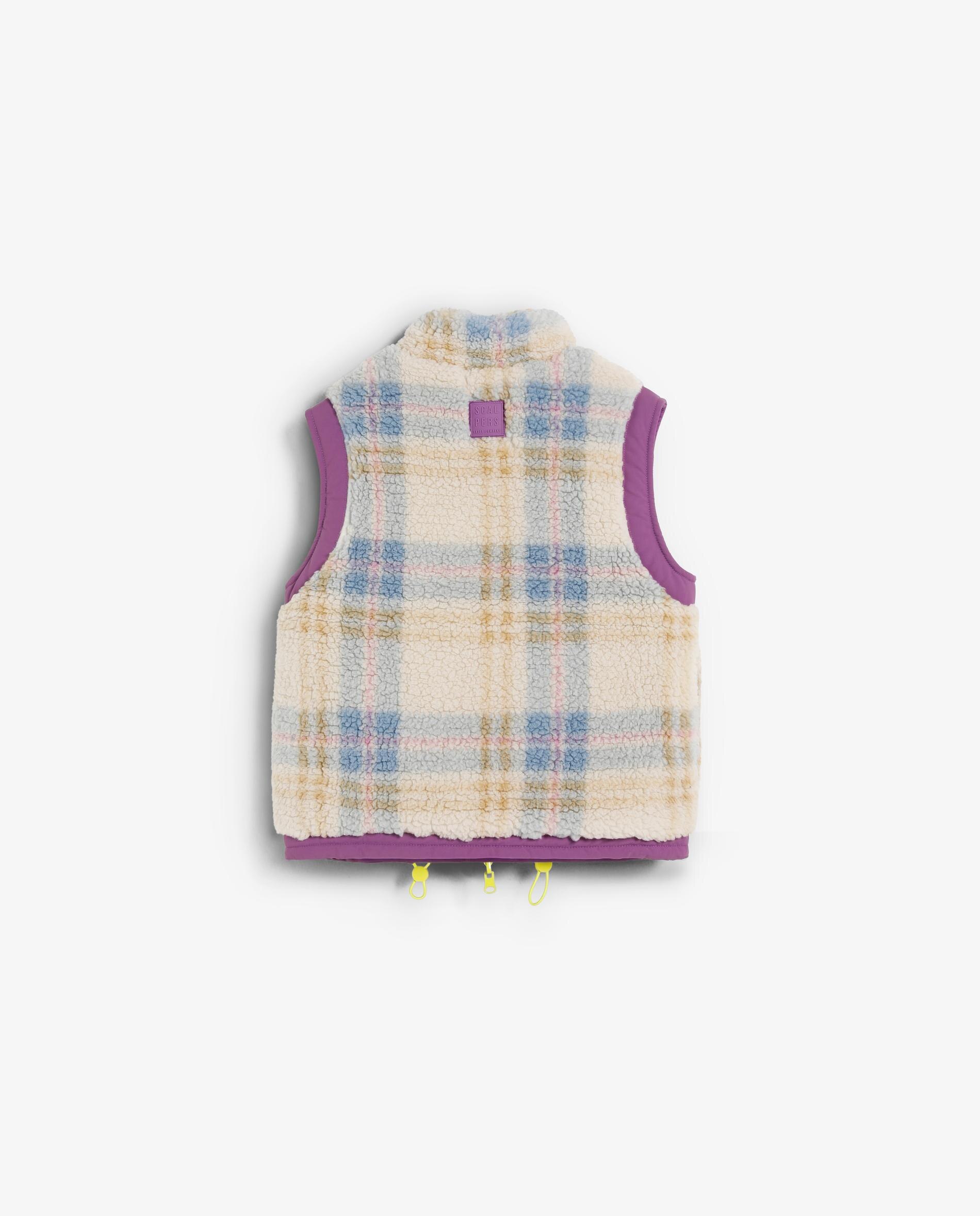 Colete de Sobretudo Infantil Reversível com Bolso de Fecho Zip Scalpers Roxo-6