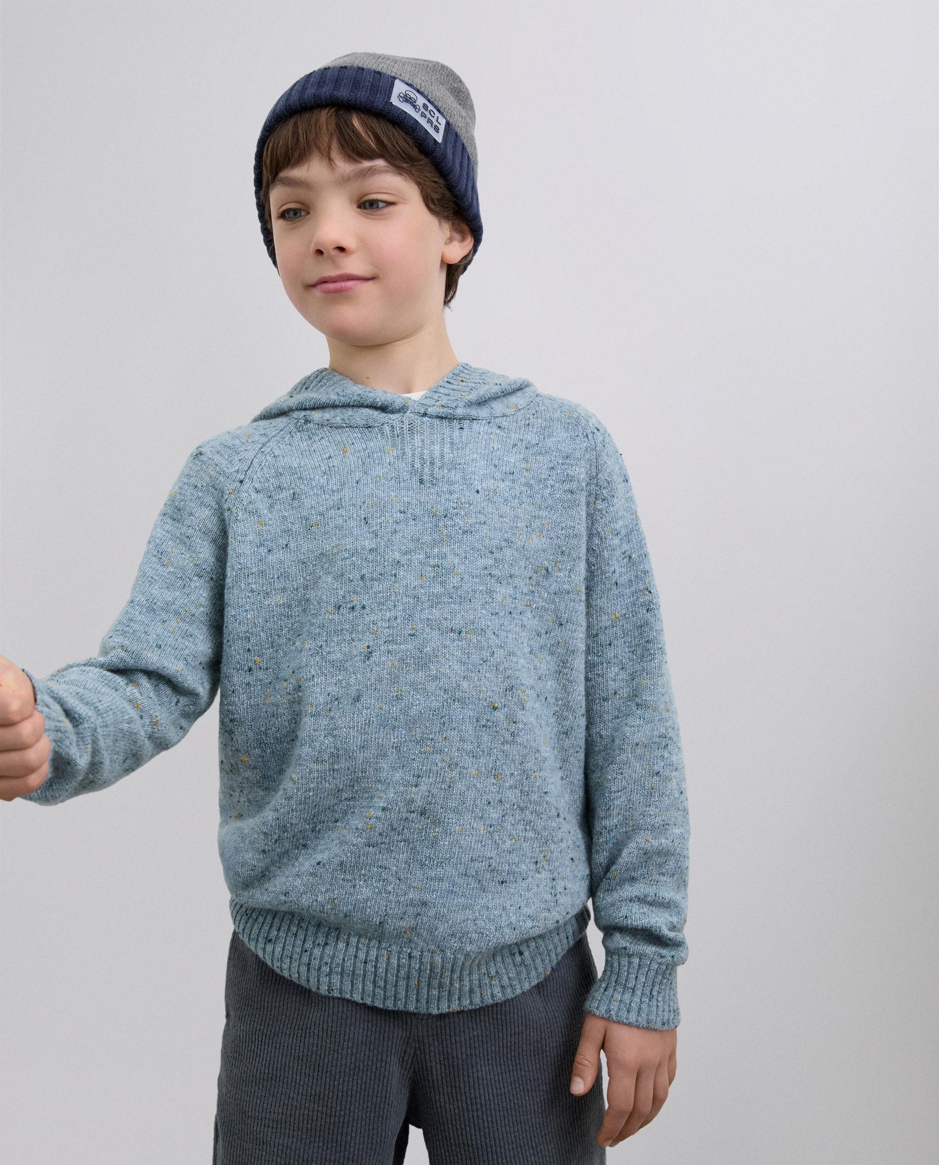 Camisola Infantil de Lã Tweed com Capuz Scalpers Caribe-1